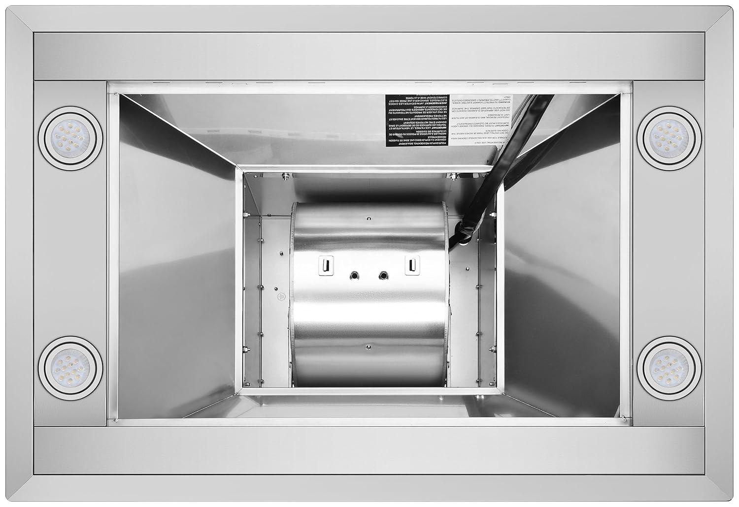 Blue Ocean 30" Stainless Steel 760 CFM Convertible Island Range Hood