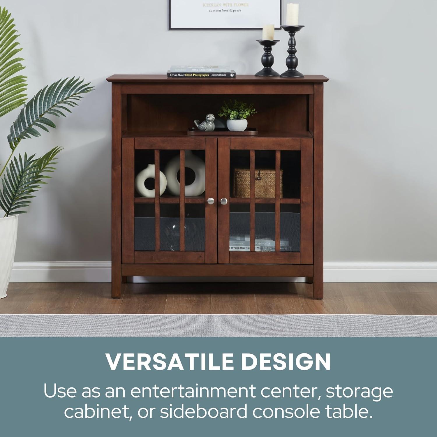Convenience Concepts Designs2Go Big Sur Highboy TV Stand in Espresso Wood Finish