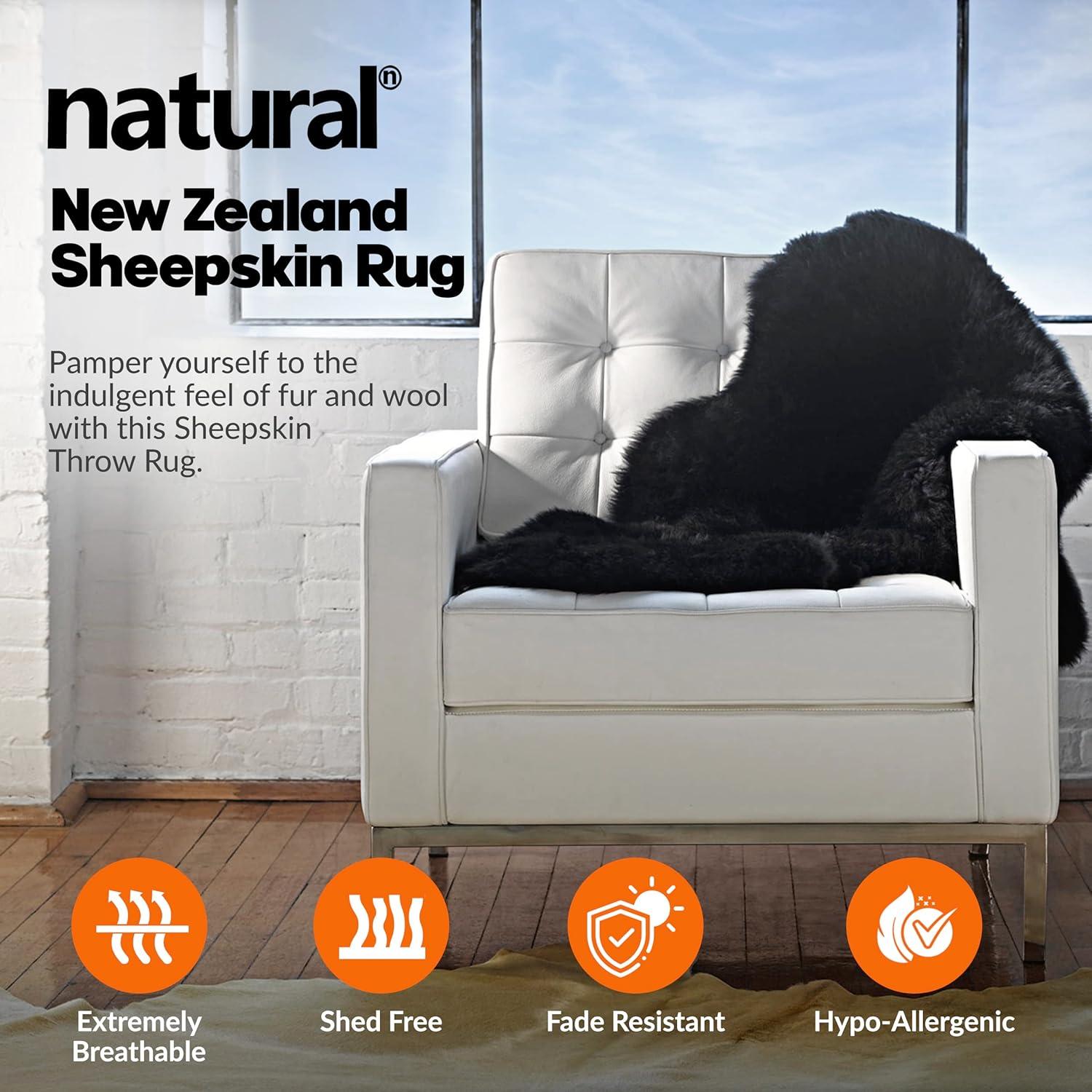 Natural New Zealand Sheepskin Trio Rug | Gradient grey | 3'x5'
