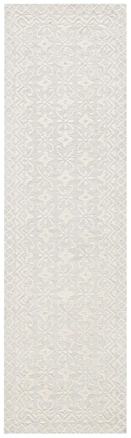 Blossom BLM114 Hand Tufted Area Rug - Gray/Ivory - 3'x5' - Safavieh.