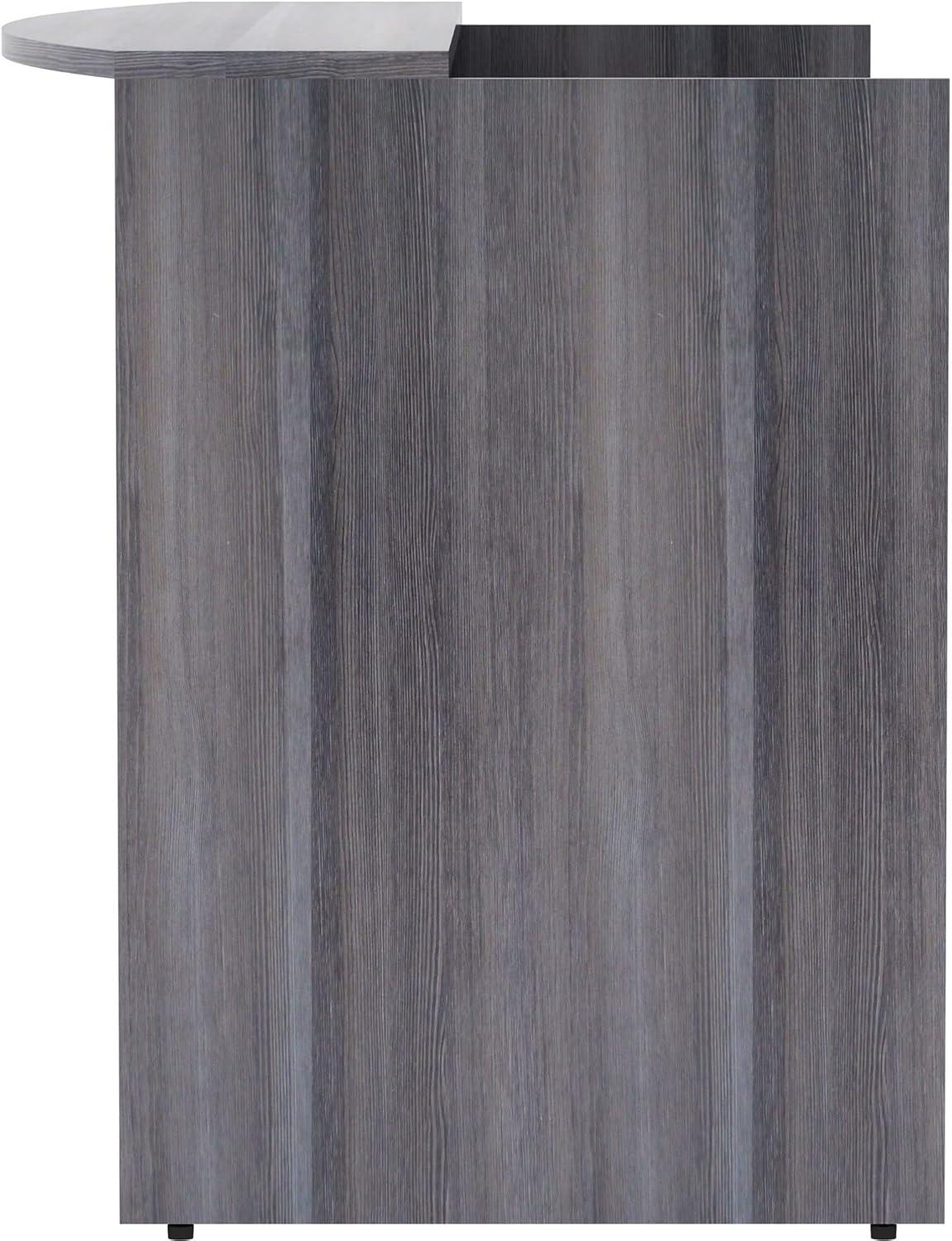 Lorell LLR69595 72 in. Weathered Charcoal Laminate Reception Desk