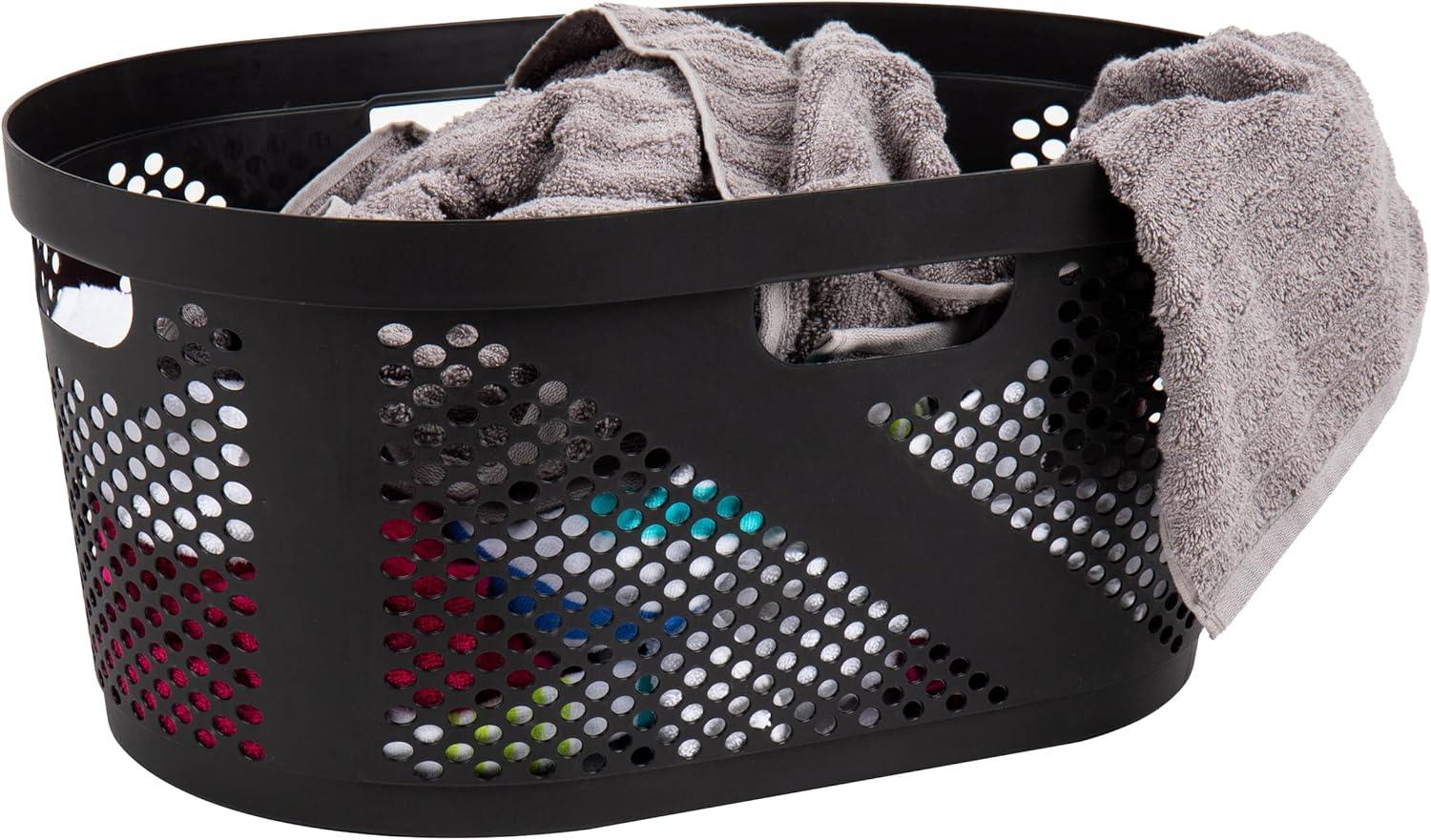 Mind Reader Mind Reader 40L Laundry Basket, Clothes Hamper, Ventilated, Plastic, 23"L x 14.5"W x 10.5"H, 2 Pack (Set of 2)