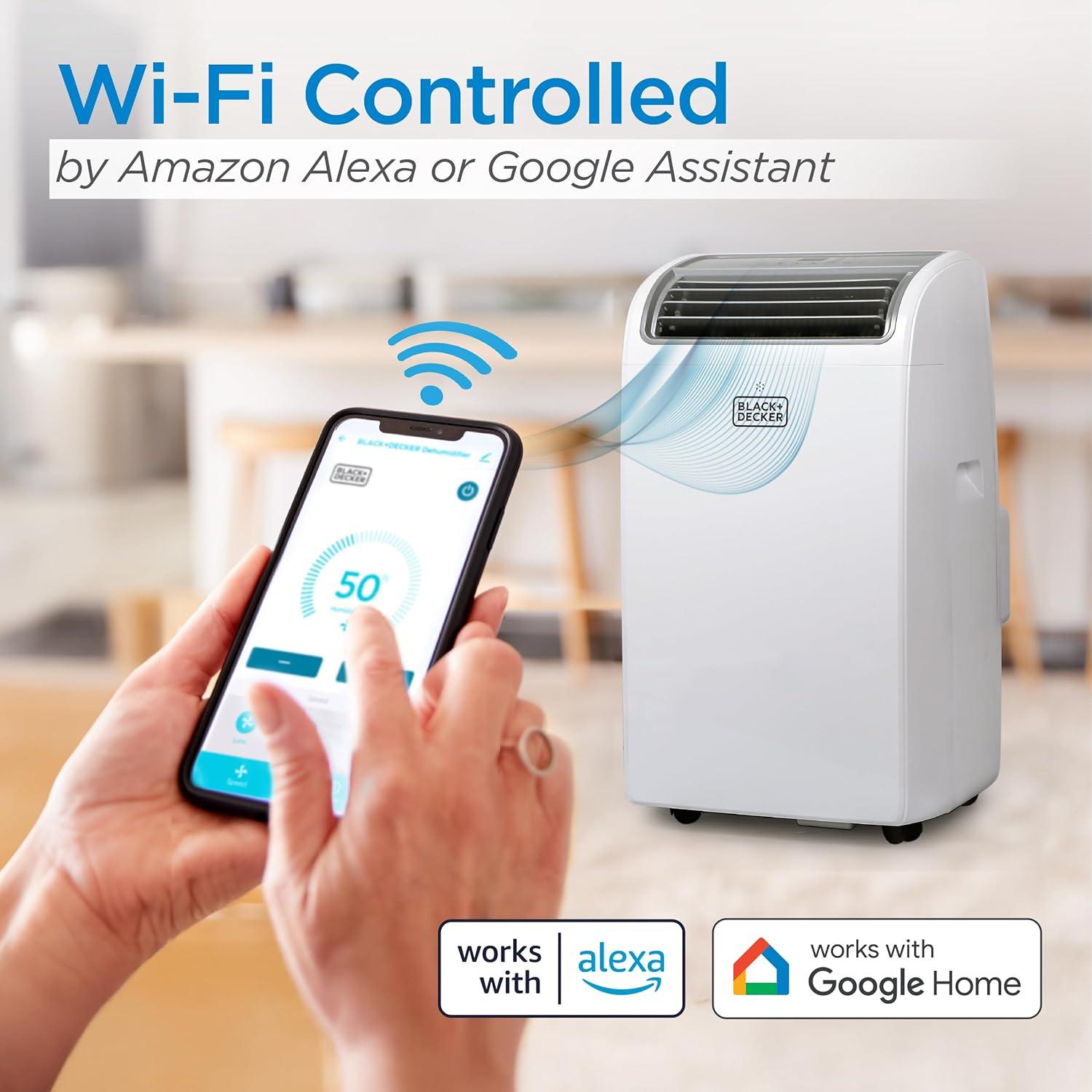 BLACK+DECKER Air Conditioner, 7,700 BTU Air Conditioner Portable for Room and Heater up to 700 Sq. Ft, 4-in-1 AC Unit, Dehumidifier, Heater, & Fan, Portable AC with Installation Kit & Remote Control