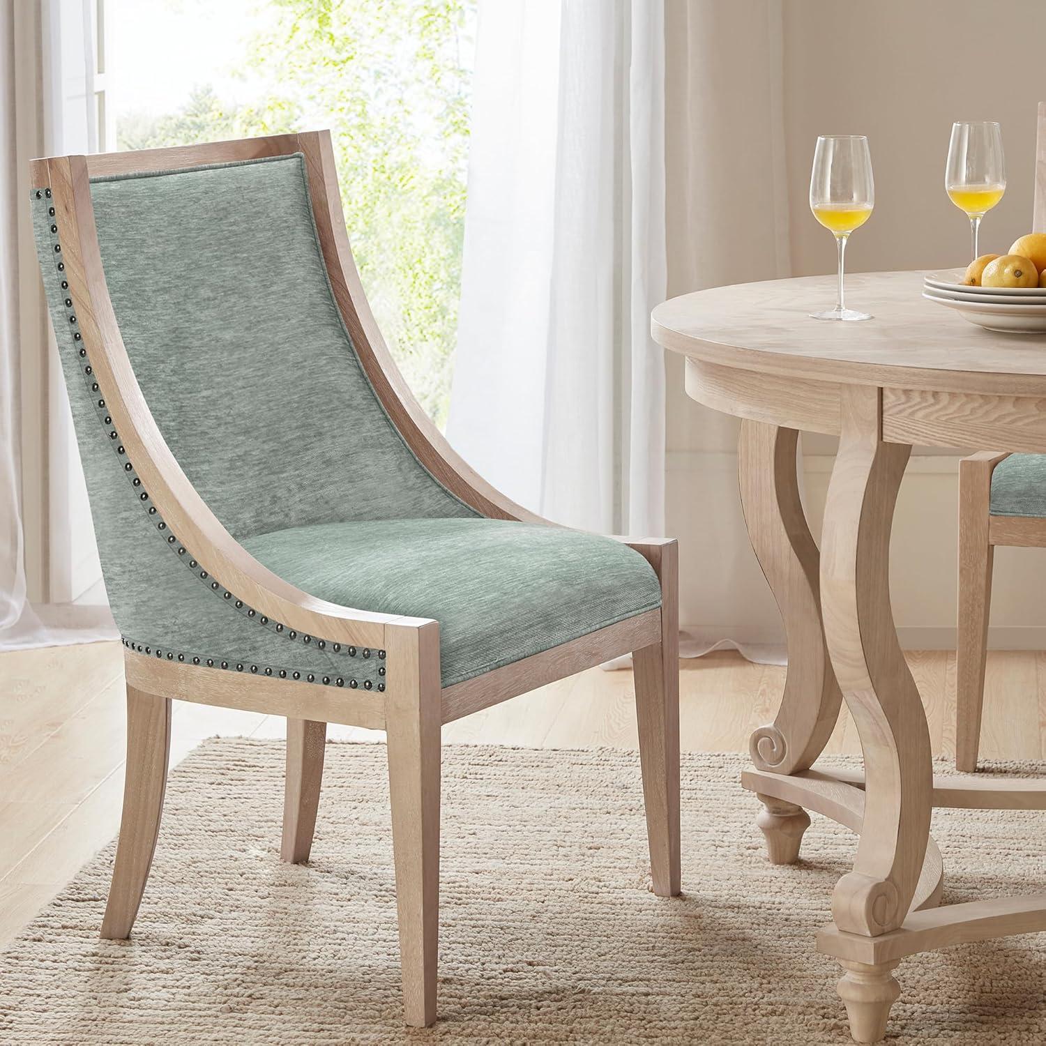 Martha Stewart Martha Stewart Elmcrest Farmhouse Dining Chair With Nailhead Trim & Sinuous Spring Support, Fully Assembled