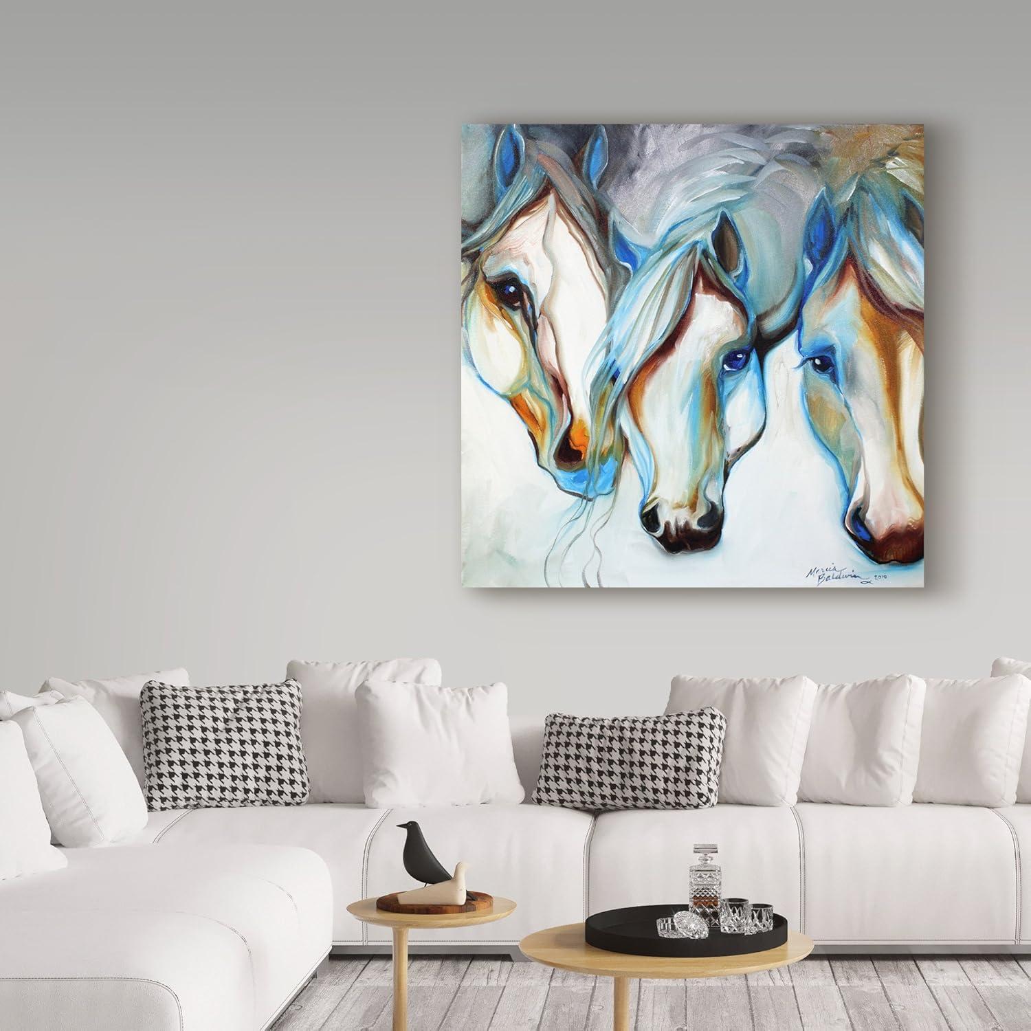 Marcia Baldwin " 3 Nobles Equine Abstract " by Marcia Baldwin