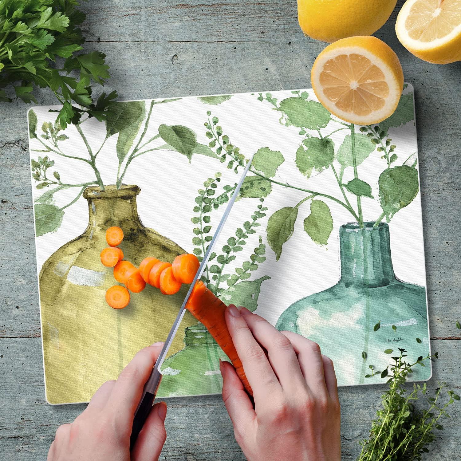 CounterArt Tempered Glass Greenery Saver Cutting Board