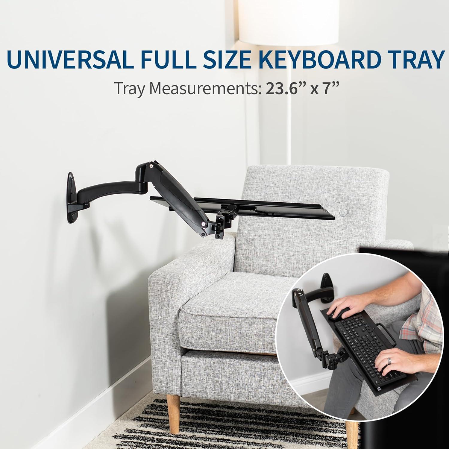 Vivo VIVO Articulating Keyboard & Mouse Platform Wall Mount, MOUNT-KB35A