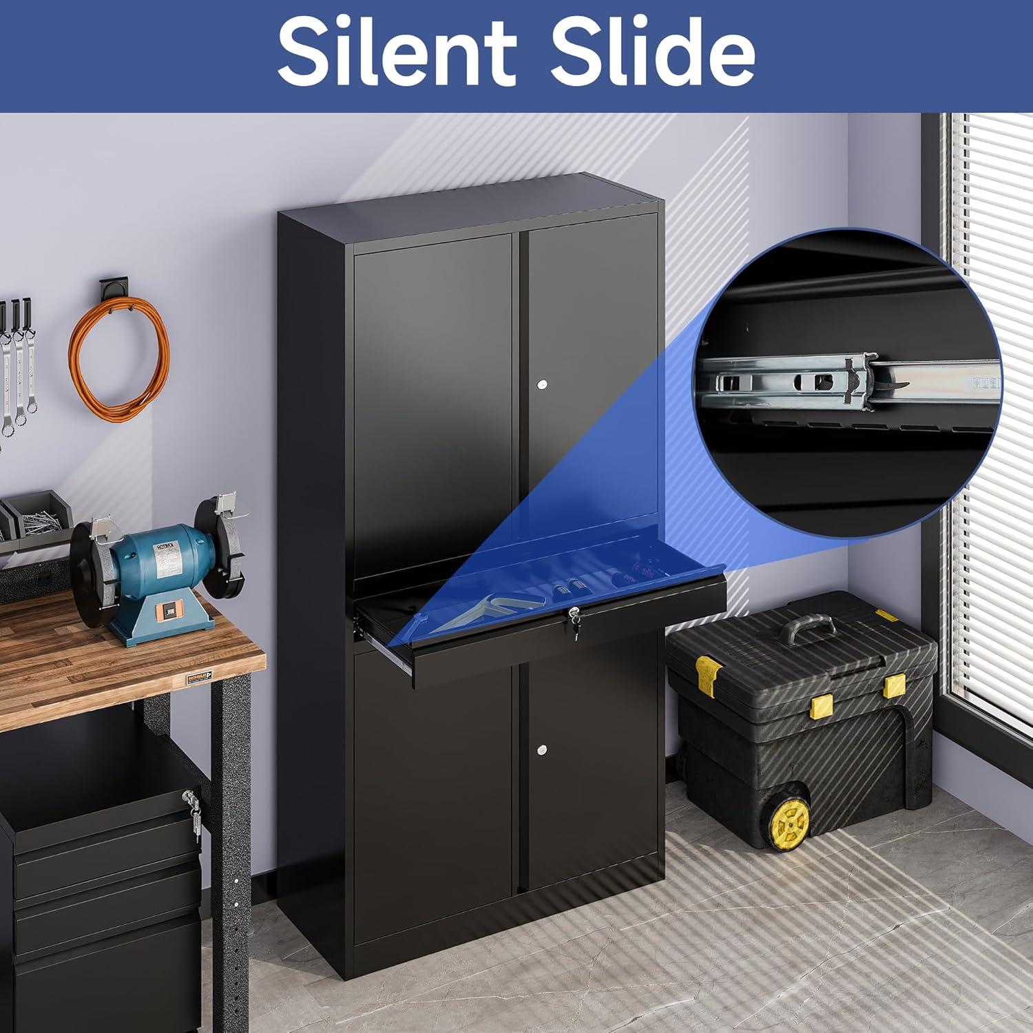 Latitude Run® 73" Lockable Storage Cabinet