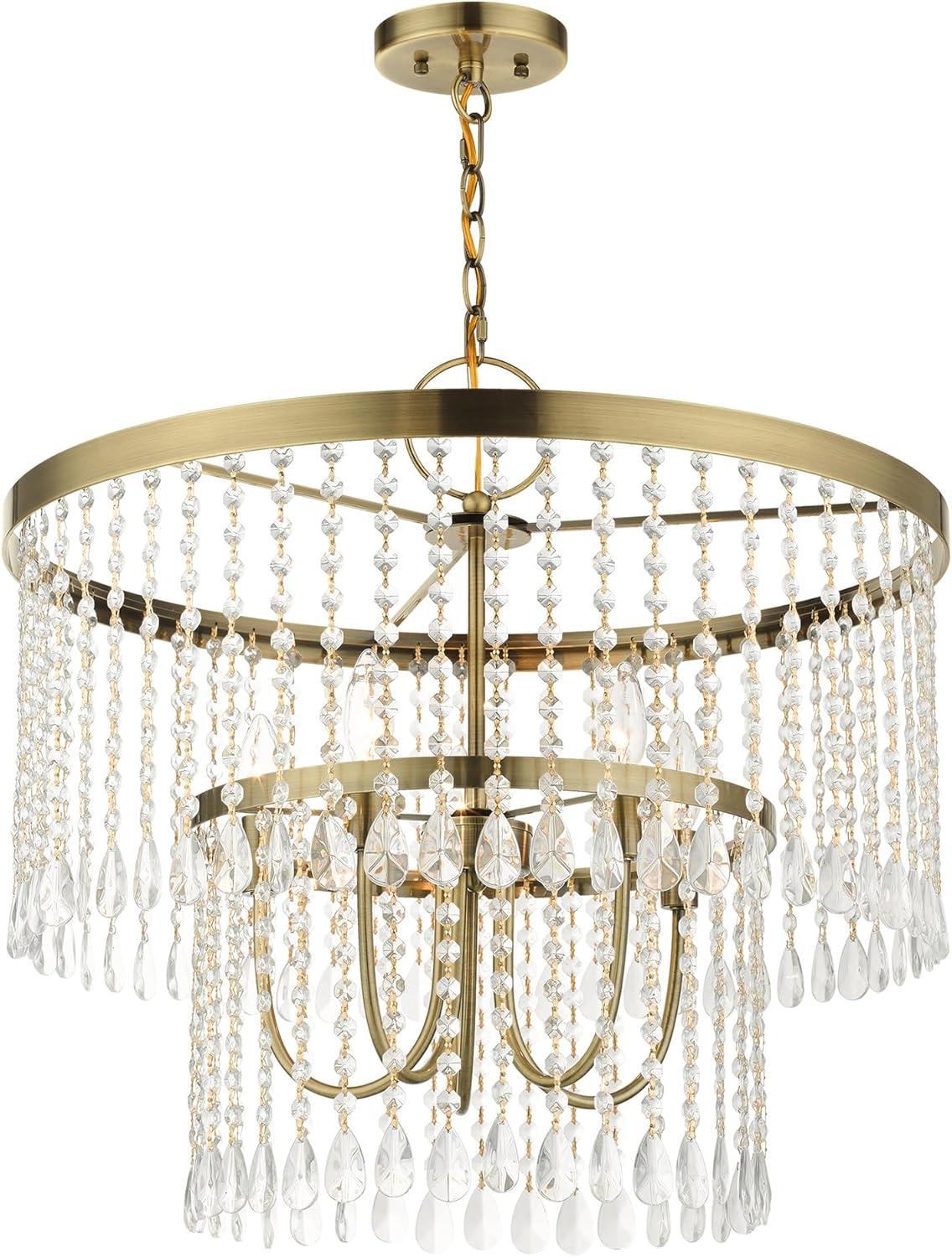 Livex Lighting Elizabeth 5 - Light Pendant in  Antique Brass