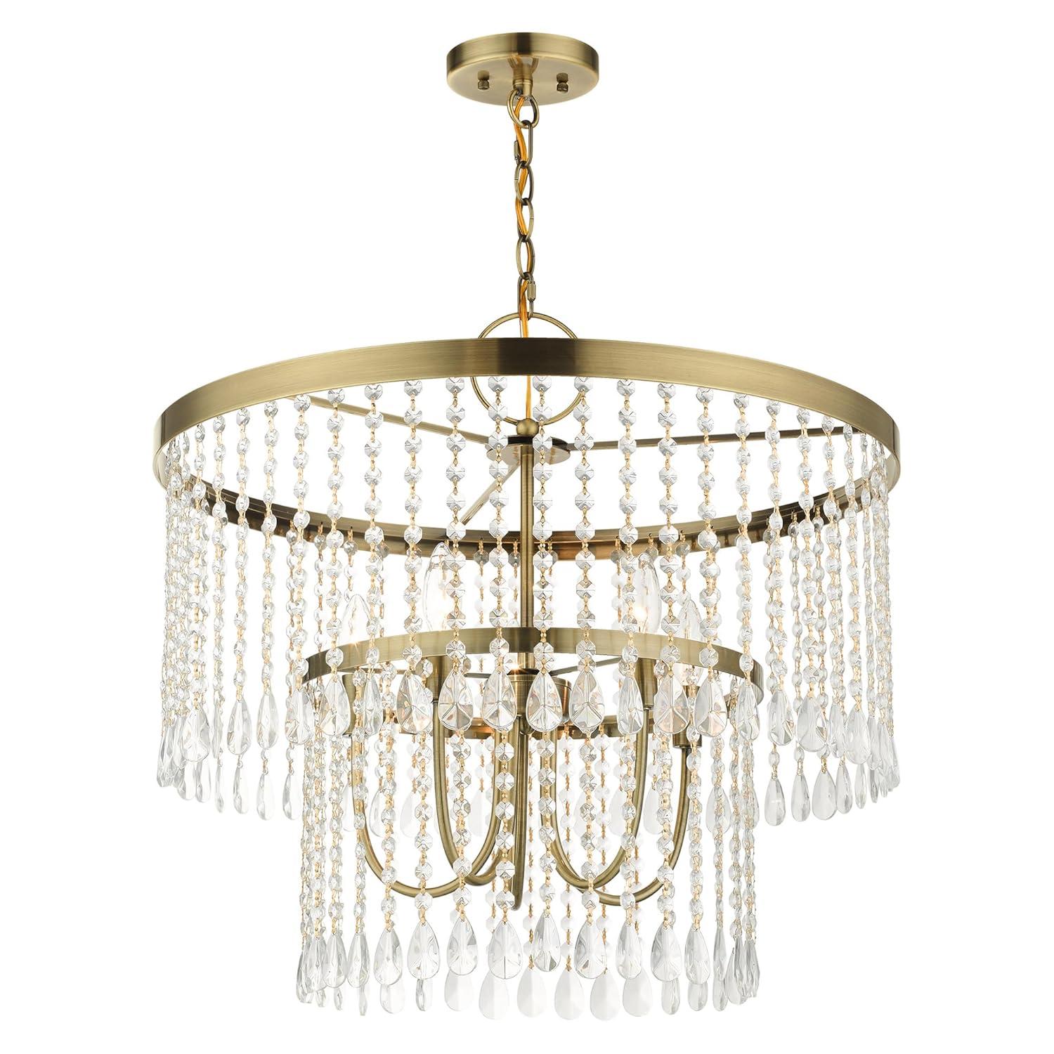 Livex Lighting Elizabeth 5 - Light Pendant in  Antique Brass
