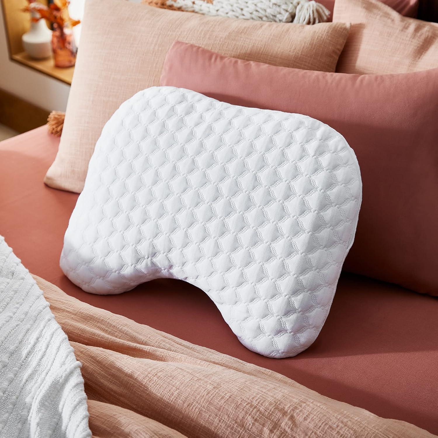 Sleep Innovations Versacurve Multi-Position Gel Memory Foam Standard Pillow, Quilted Cover