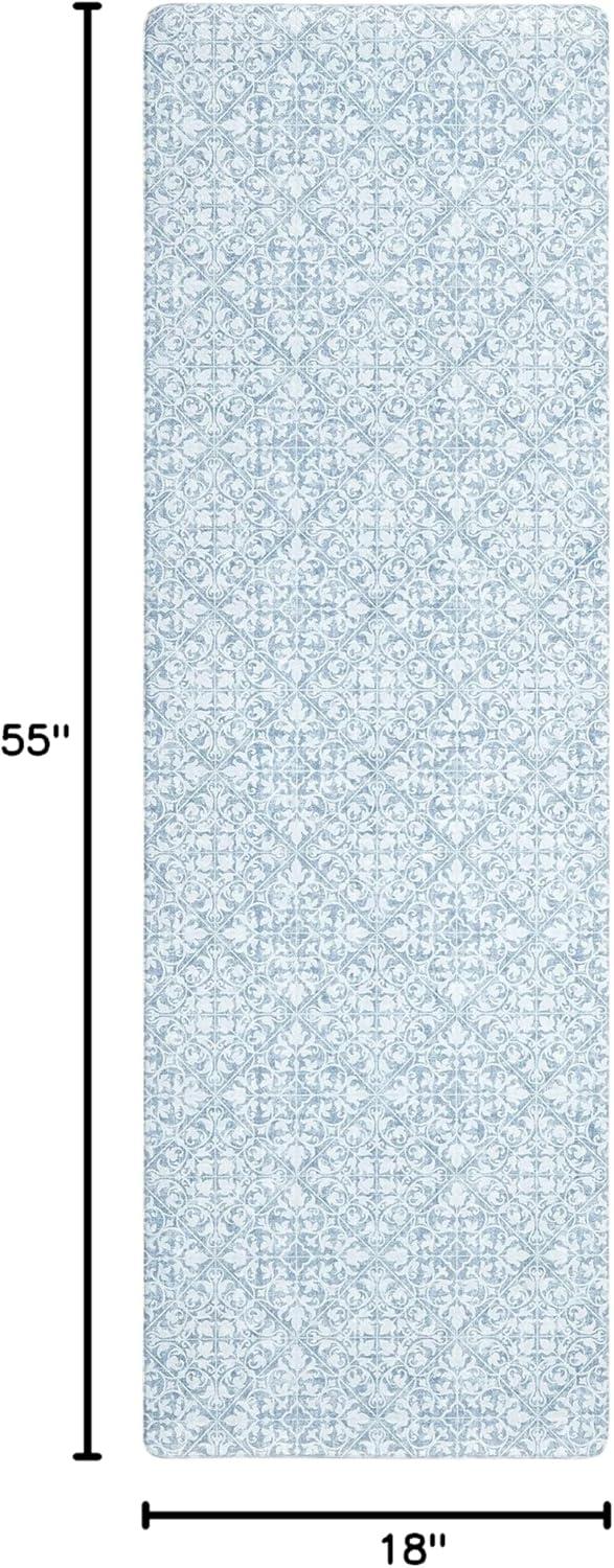 Town & Country Living TOWN & COUNTRY BASICS Comfort Plus Non-Slip Backing Vintage Medallion Tile Anti Fatigue Comfort Mat