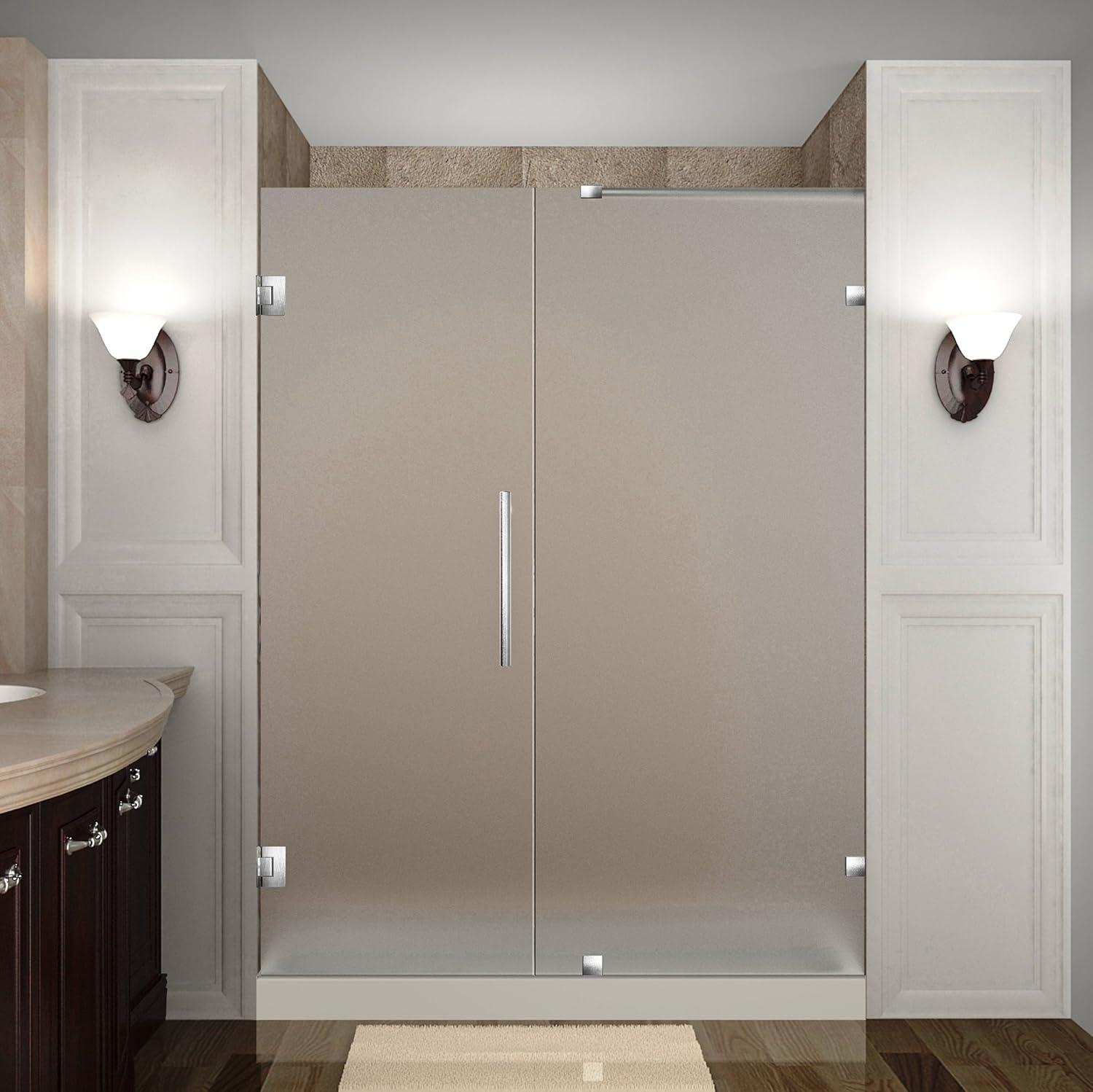 Nautis 30" W x 72'' H Hinged Frameless Shower Door