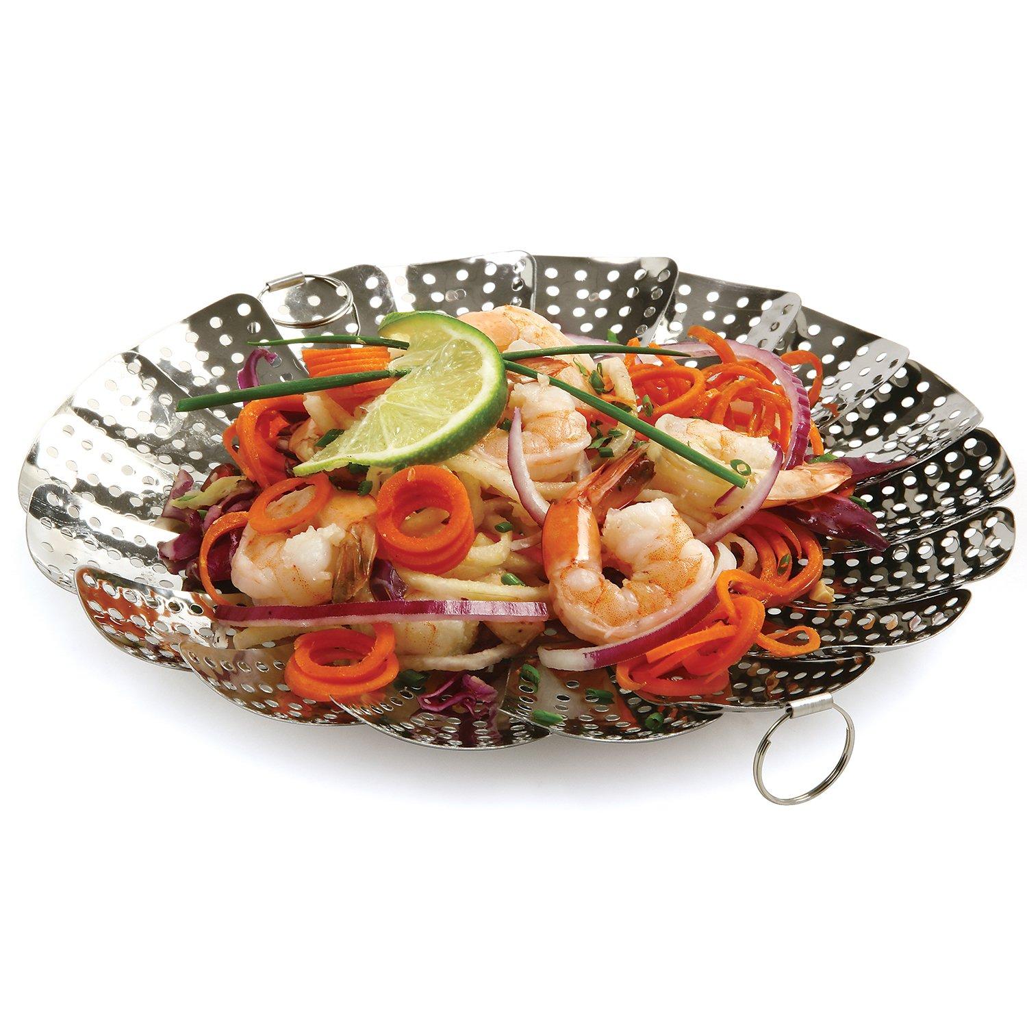 Norpro 176C Stainless Steel Vegetable Steamer, 7.75 inch, Silver