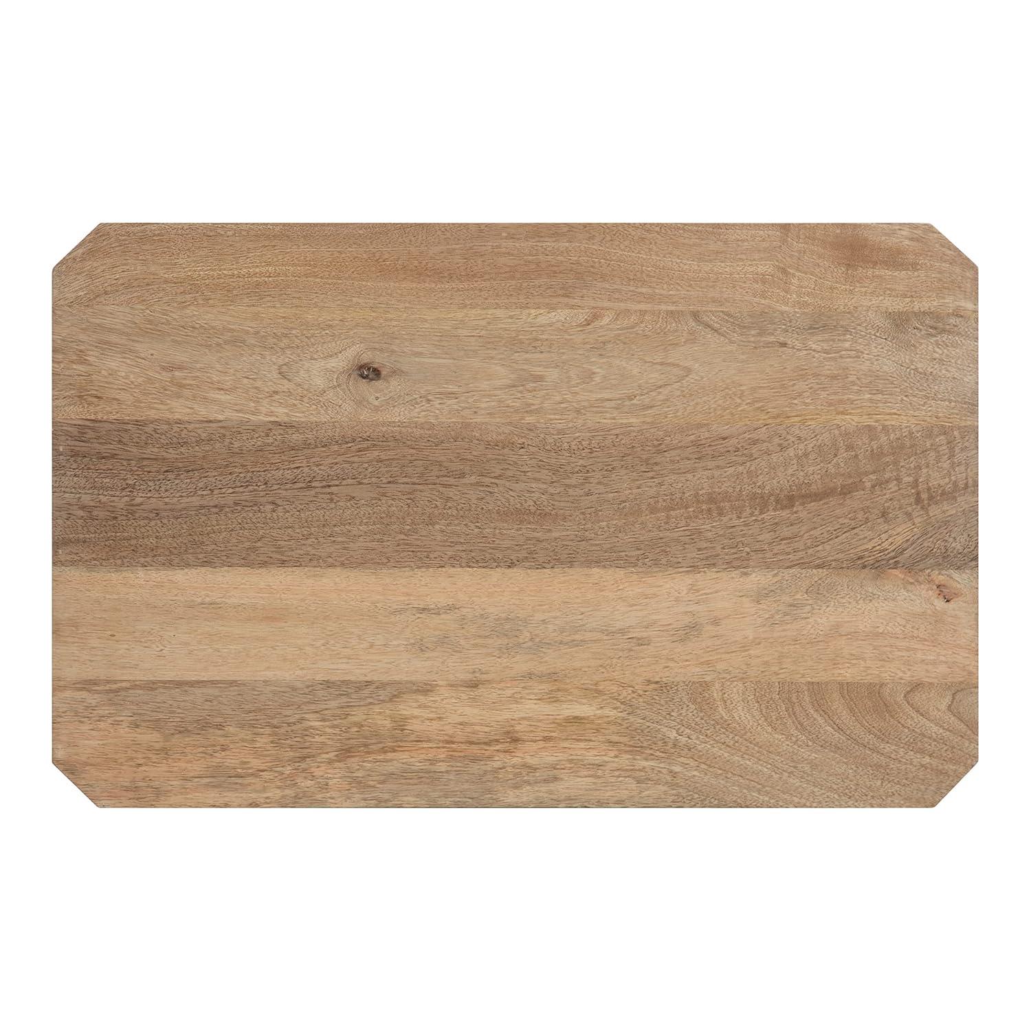 Kate and Laurel Talcott Rectangle Wood Side Table, 22x14x26, Natural