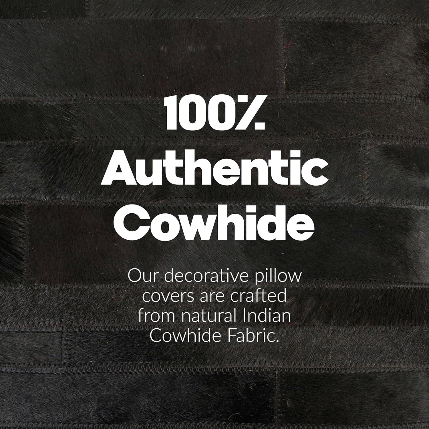 eRug Outlet Torino Leather/Suede Throw Square Pillow Cover & Insert