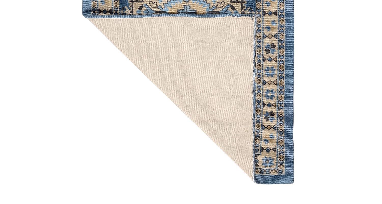French Connection French Connection Oriental Flatweave Cotton Blue Area Rug