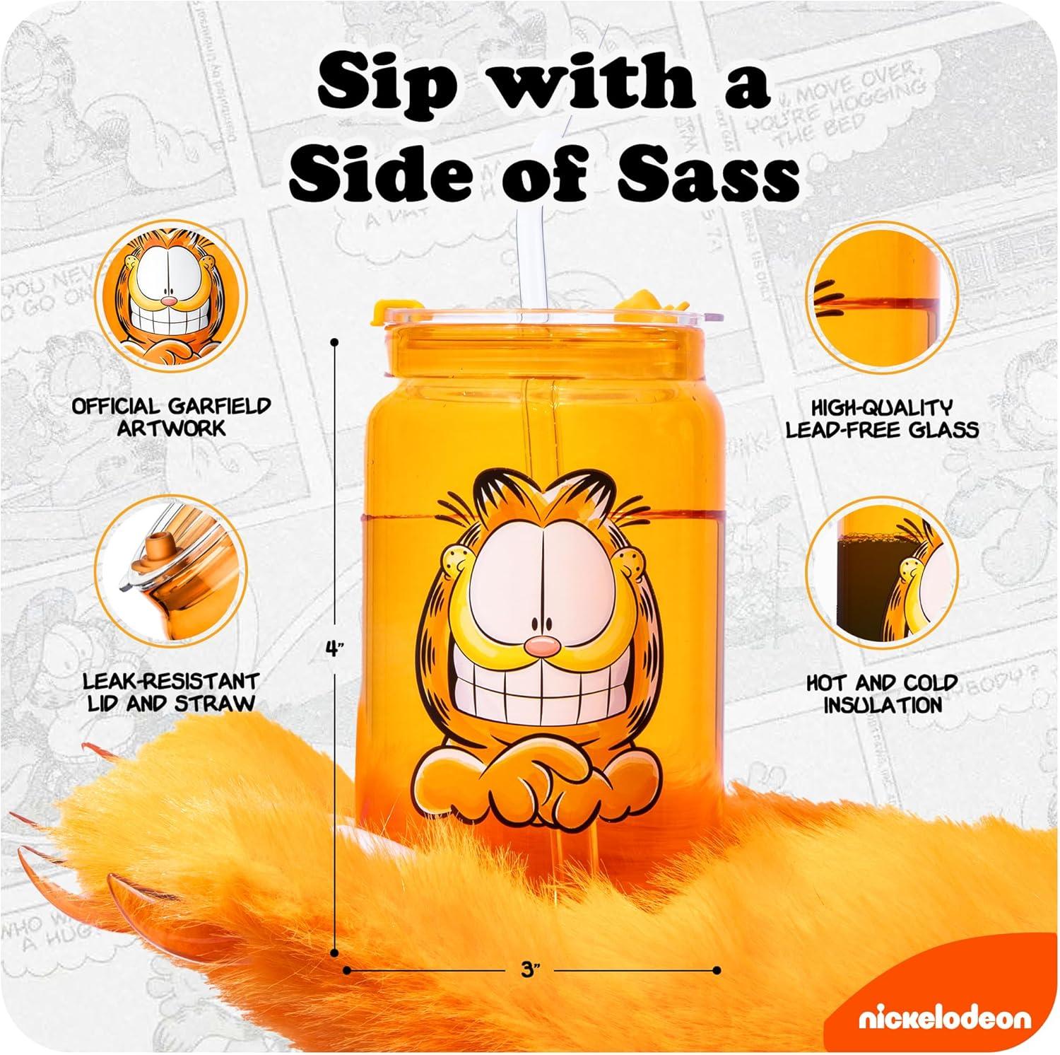 Dragon Glassware x Garfield 16 oz Drinking Glasses Set of 2