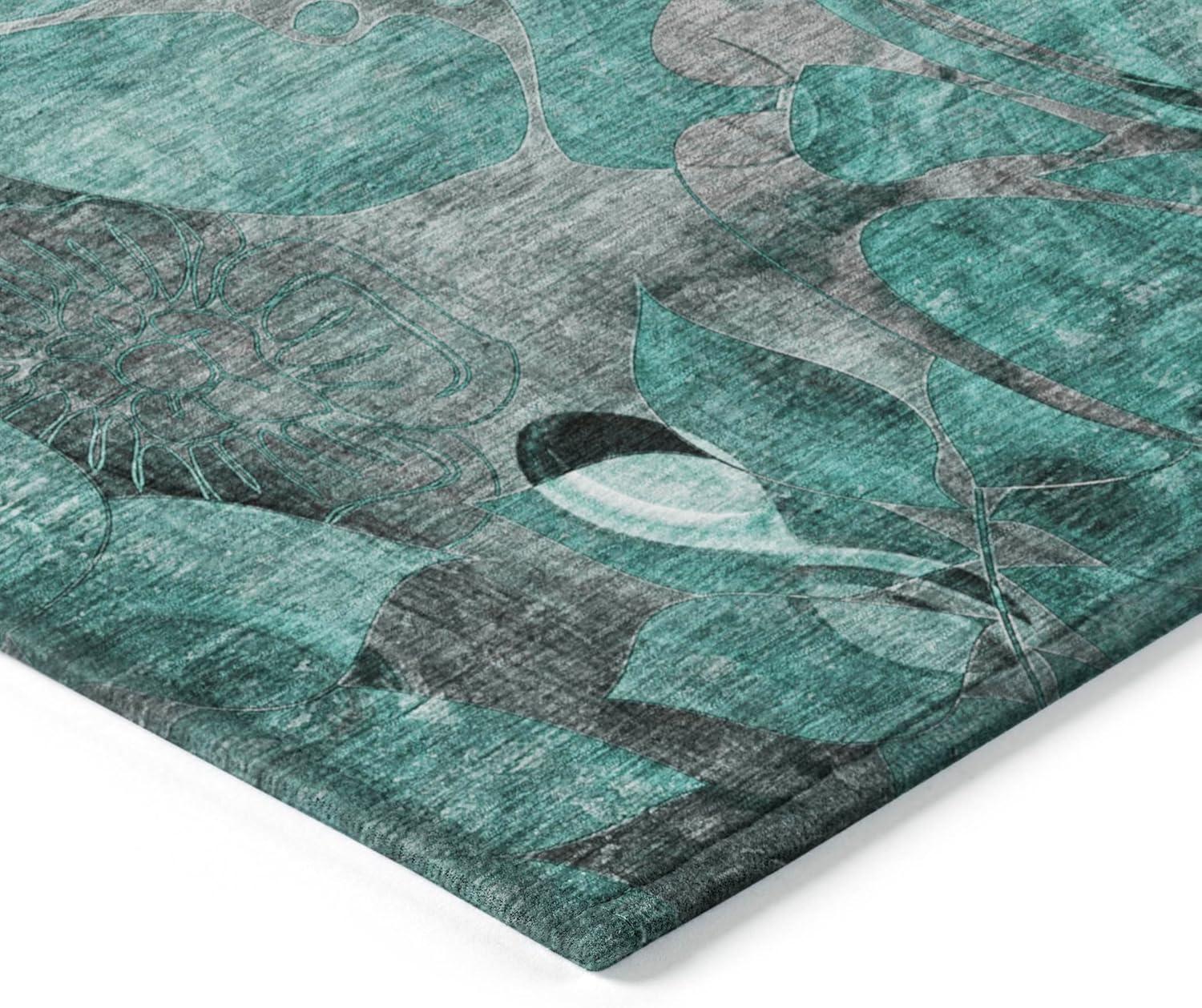 Addison Rugs Chantille ACN558 Teal 2'6" x 3'10" Indoor Outdoor Area Rug, Easy Clean, Machine Washable, Non Shedding, Bedroom, Living Room, Dining Room, Kitchen, Patio Rug