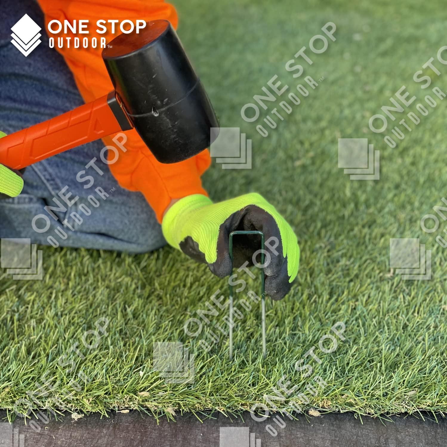 50-Pack Green TOP, 6 Inch Garden Stakes, Landscape Staples, U-Type Turf Stake for Artificial Grass, Rust Proof Sod Pin for Securing Fences Weed Barrier Fabric Outdoor Wires Tents & Tarps