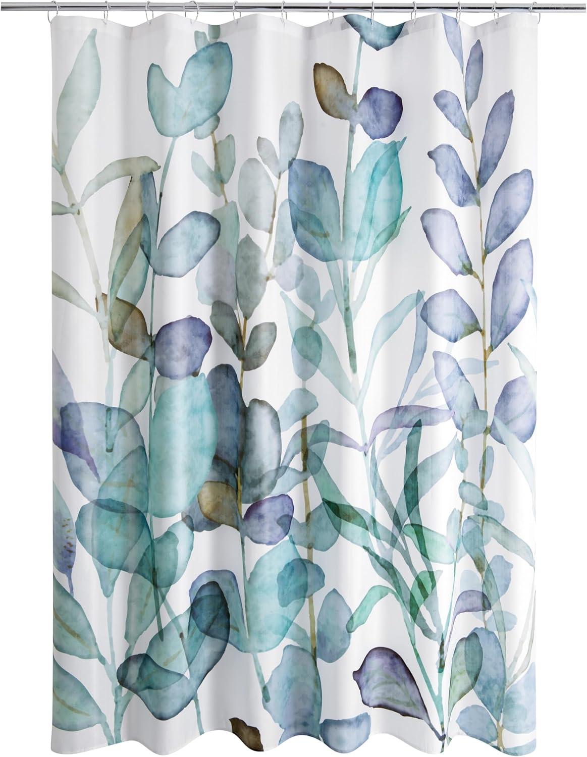 Botanical Shower Curtain - Allure Home Creations: Polyester Fabric, Machine Washable, Buttonhole Top