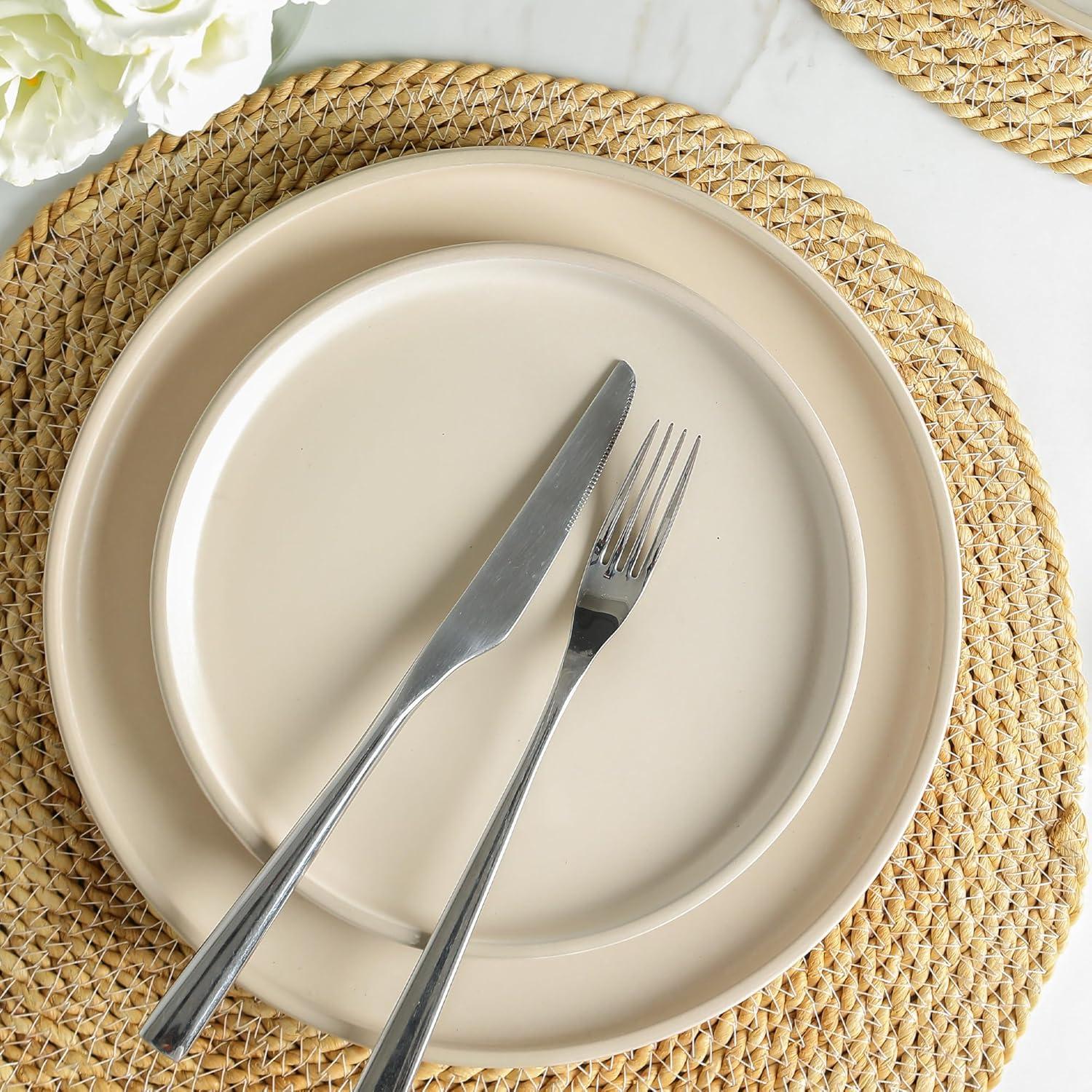Earth & Clay Amber 24-Piece Dinnerware Set Stoneware