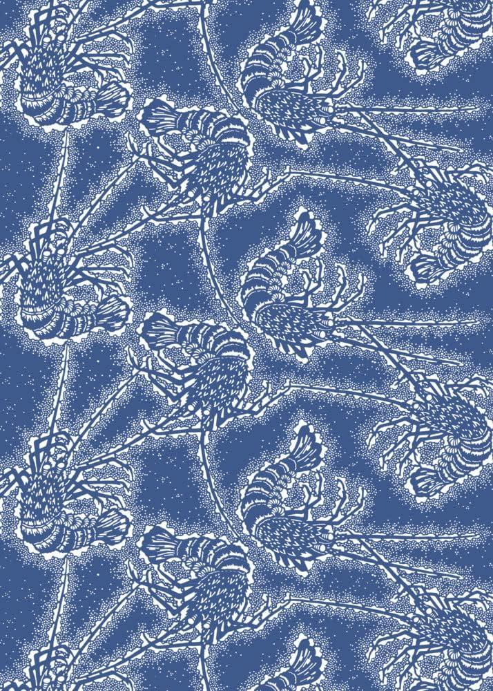 Japanese Patterns Blue and Beige High-Quality Gift Paper Book