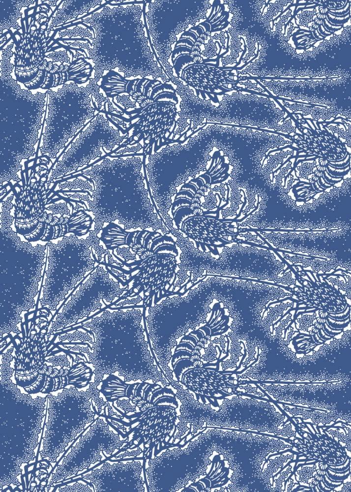 Japanese Patterns Blue and Beige High-Quality Gift Paper Book