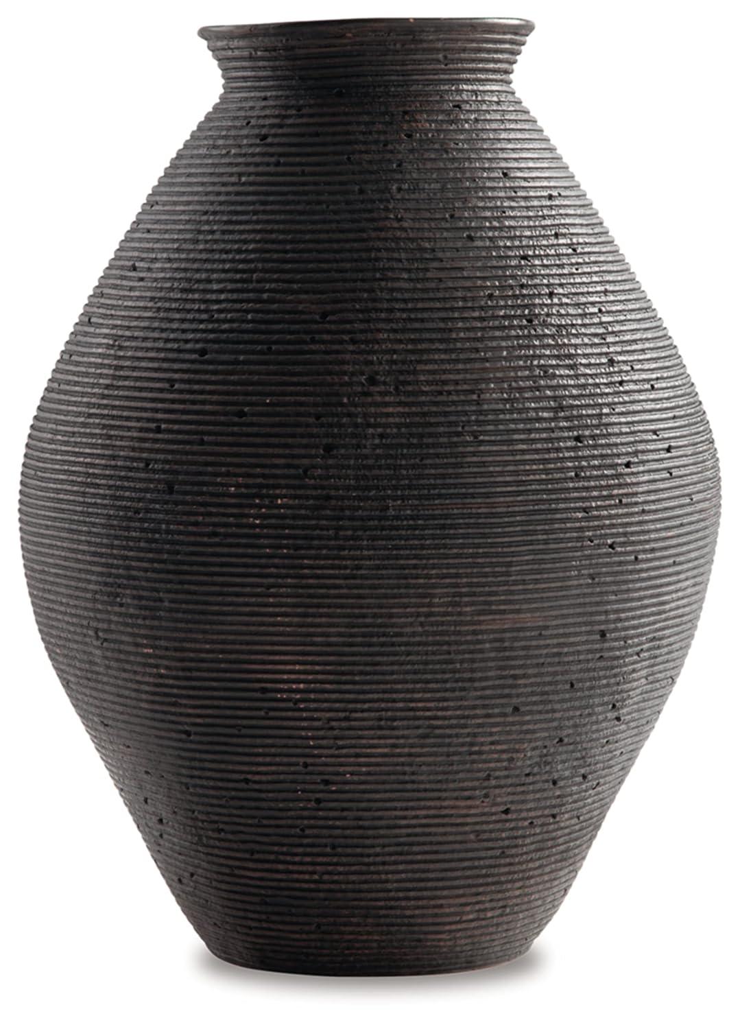 Signature Design by Ashley Casual Hannela Vase  Antique Brown