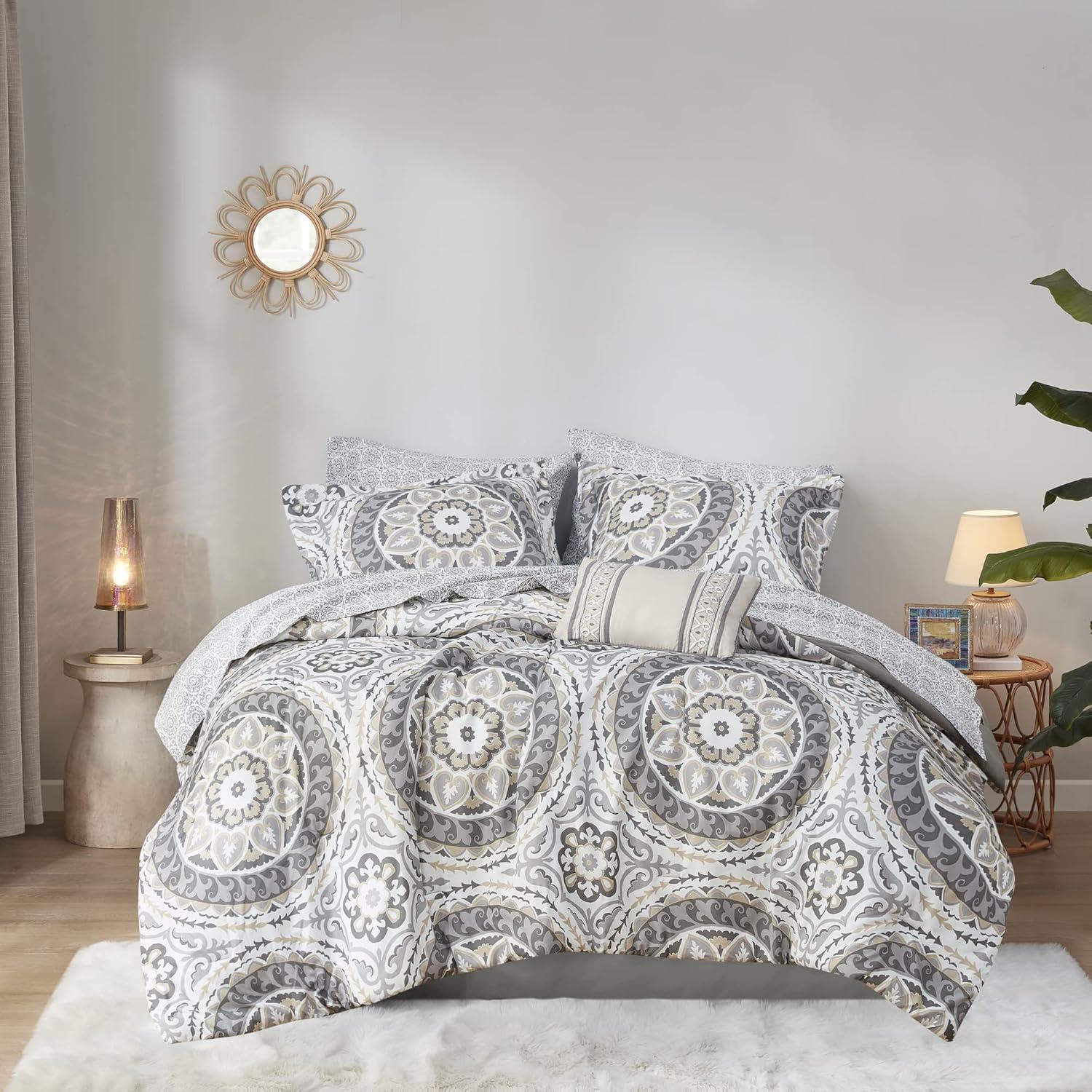 Estrin 9 PC Comforter Set with Cotton Bed Sheets