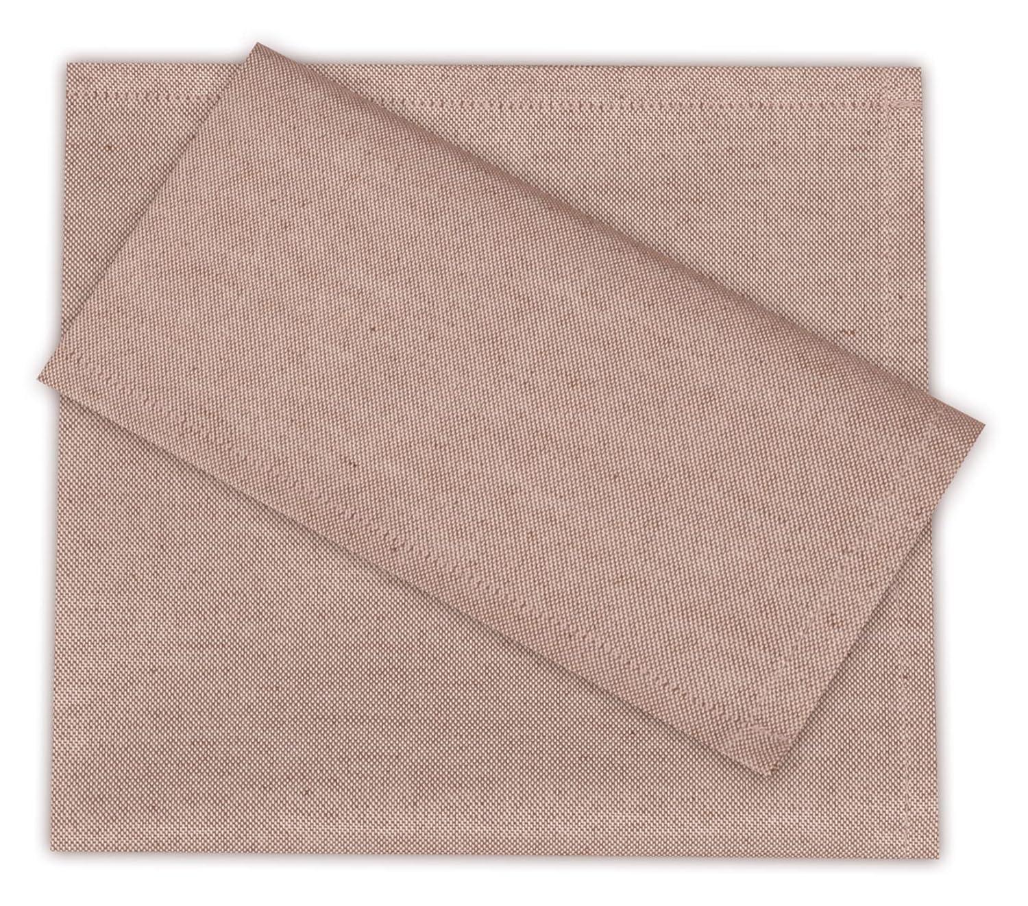 Ruvanti Poly Cotton Square Cloth Napkins Chambray Fabric (Set of 12)