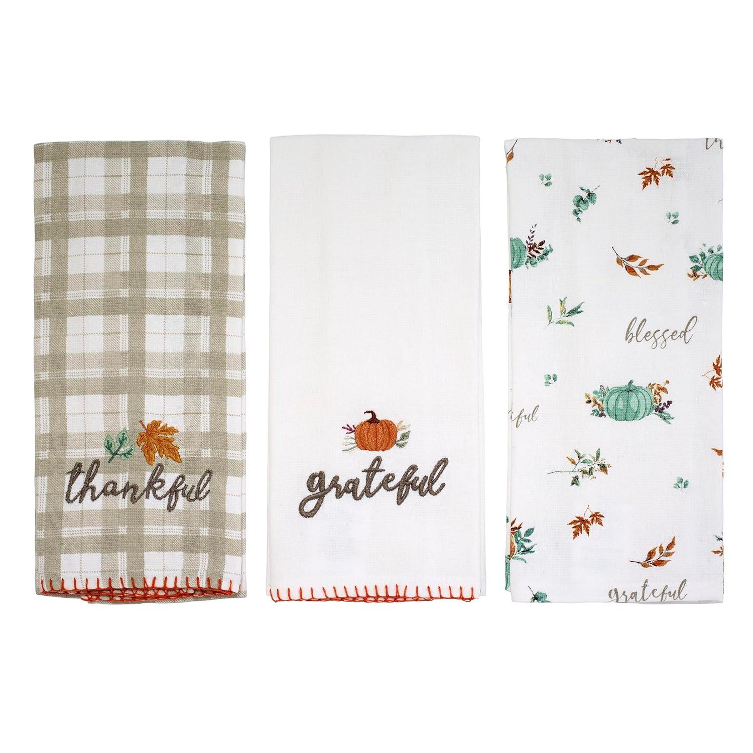 Avanti Linens Grateful Patch 3-Piece Kitchen Towel Set