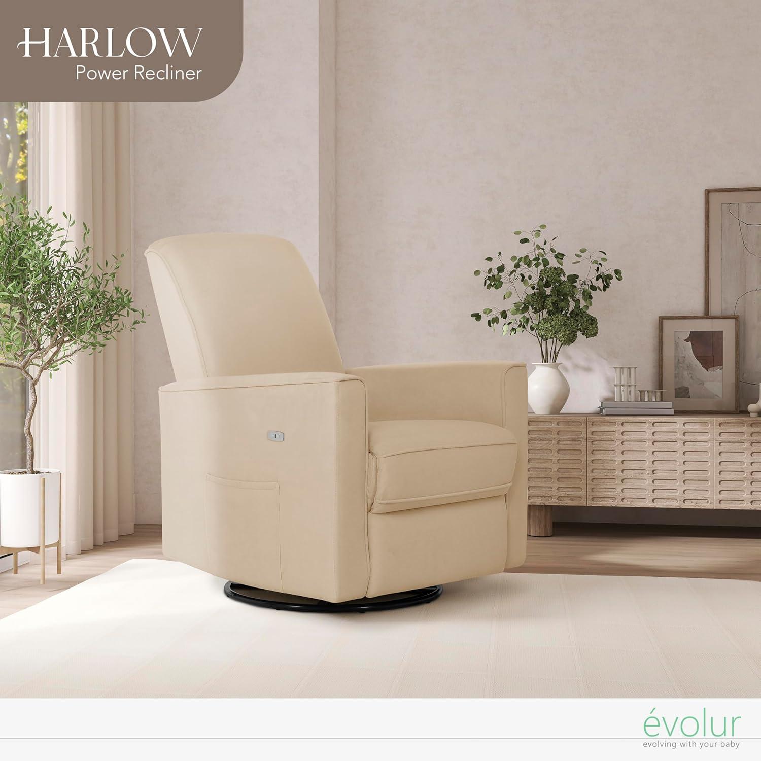 Evolur Greenguard Gold Certified Upholstered Swivel Reclining Glider