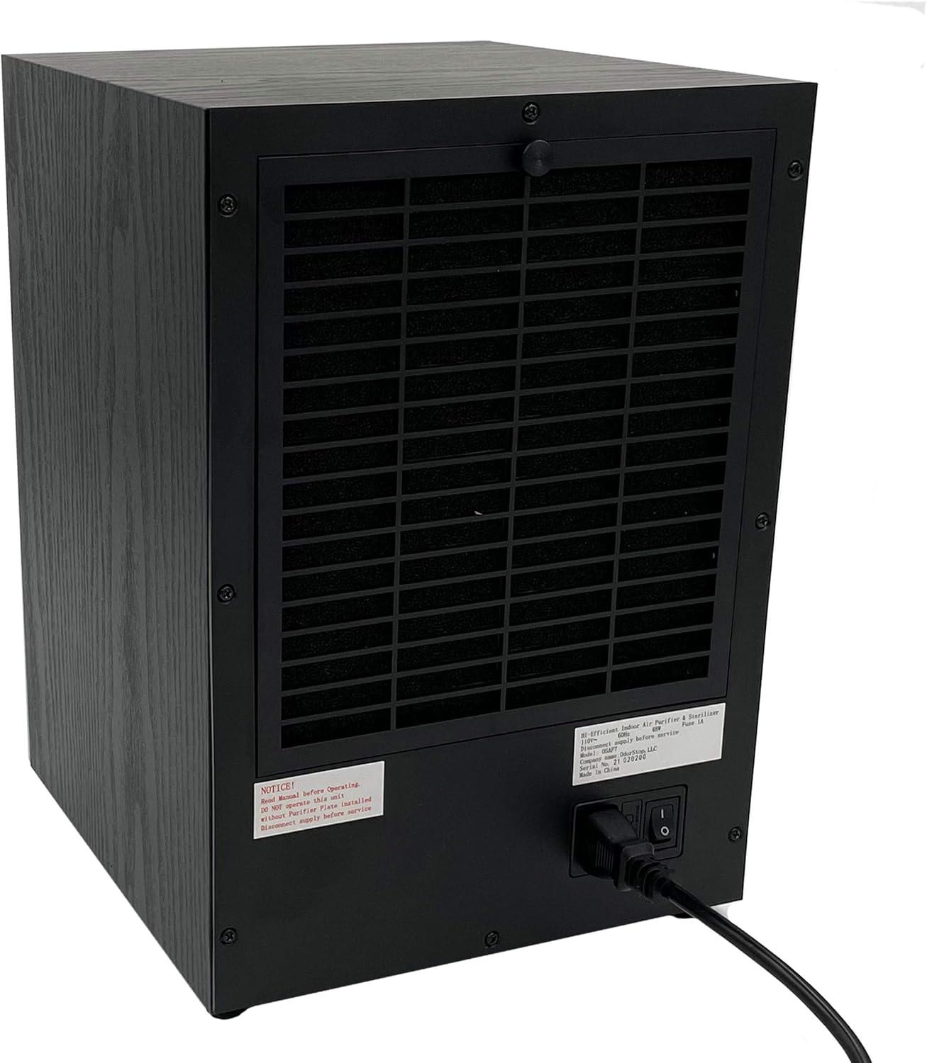 Black HEPA Air Purifier with Odor Absorbing Ionic Filter