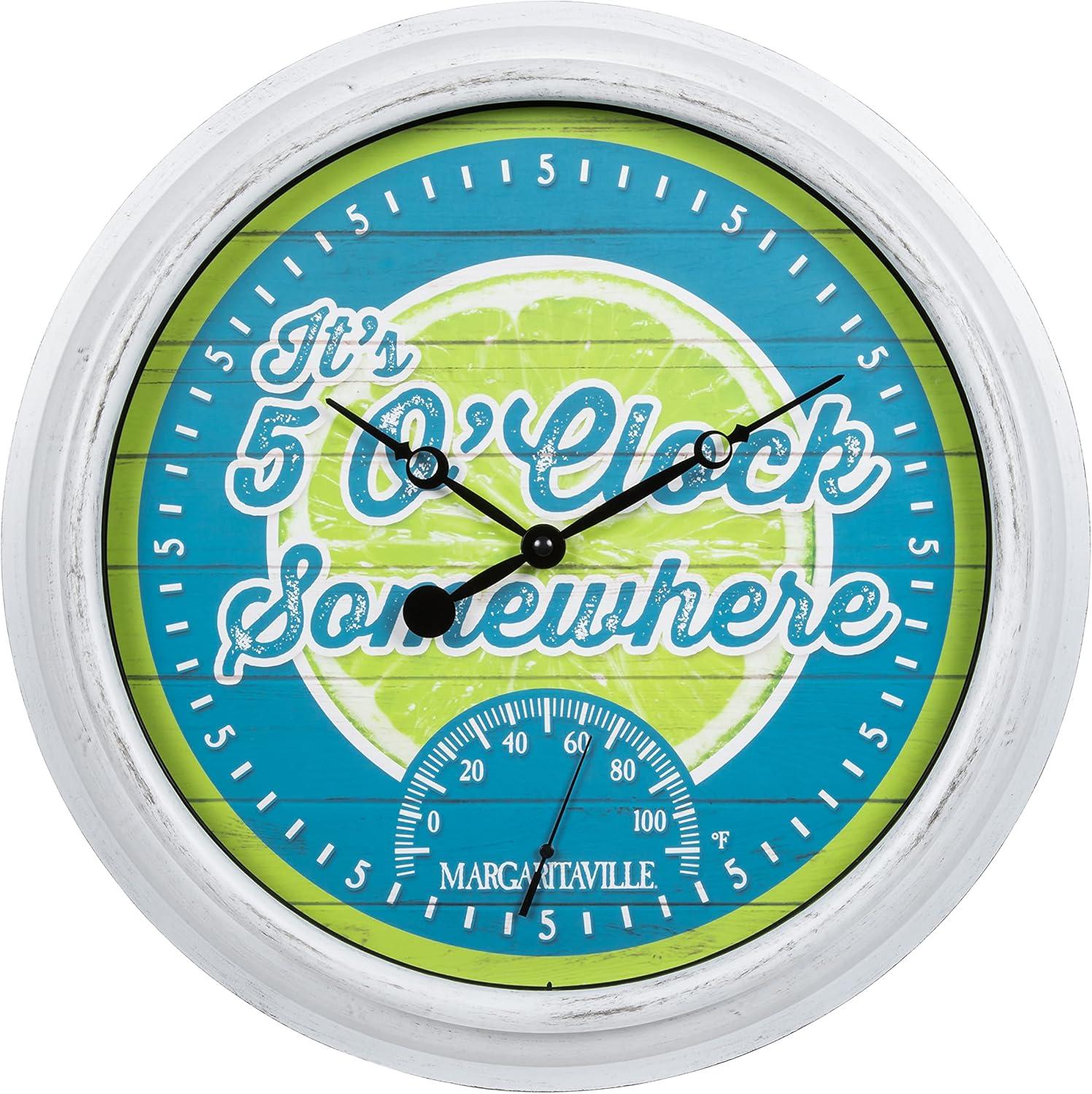 La Crosse Technology Margaritaville 5 O'clock Somewhere 15.75" Wall Clock
