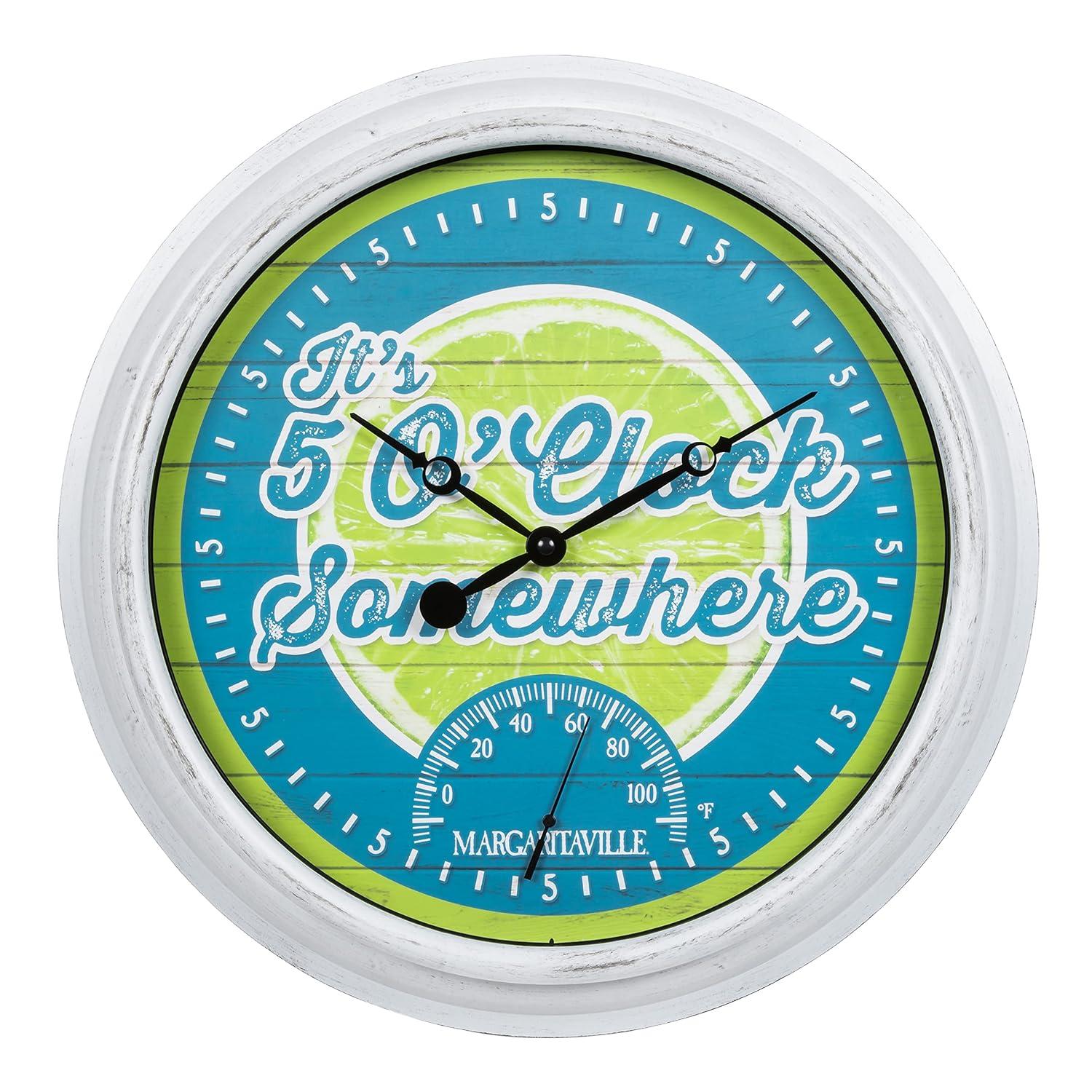 La Crosse Technology Margaritaville 5 O'clock Somewhere 15.75" Wall Clock