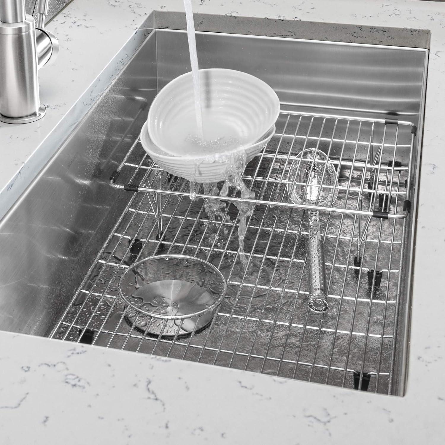 Stainless Steel Elevated Sink Grid for Quatrus Ergon, Cerana 33" and Cuvee 32" Super Single Sinks
