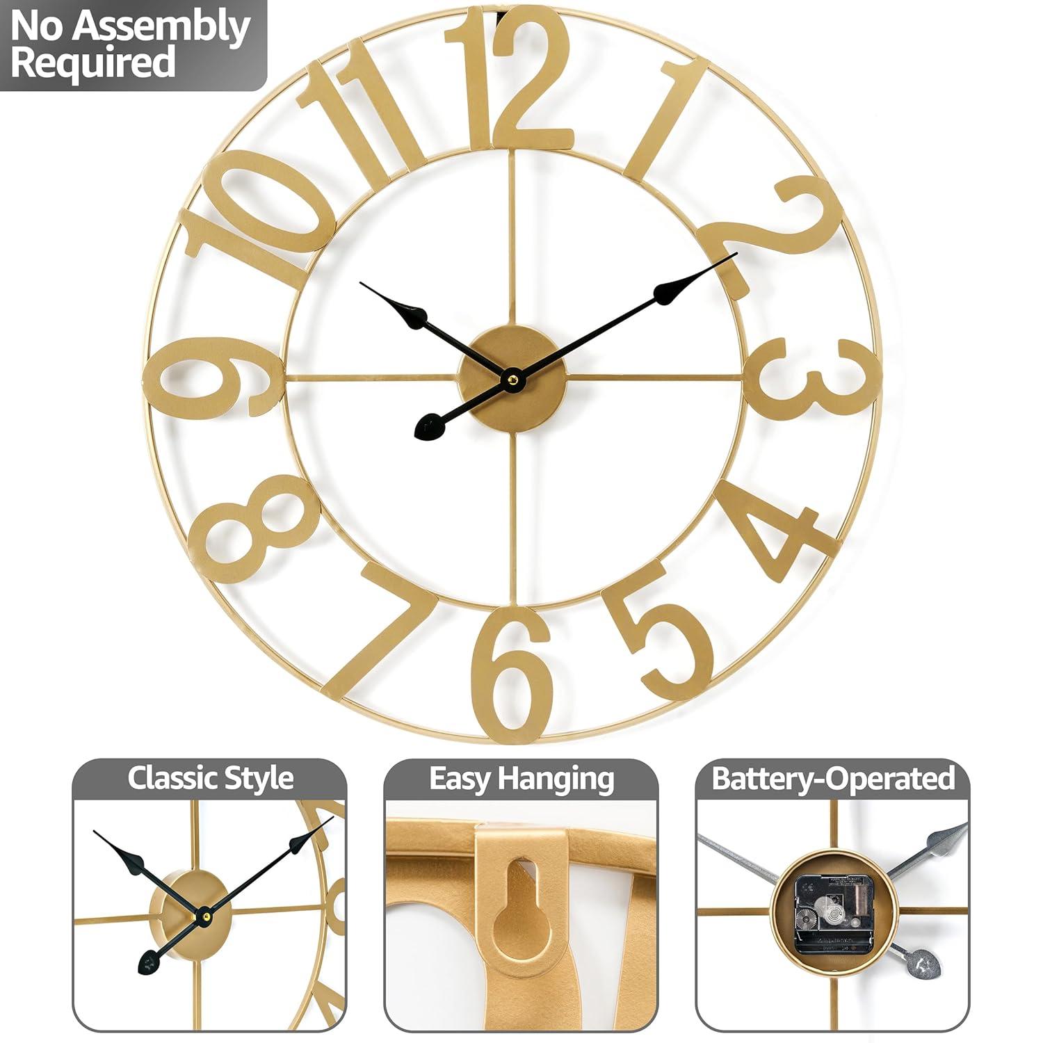 Sorbus Large 16" Numeral Analog Decorative Wall Clock
