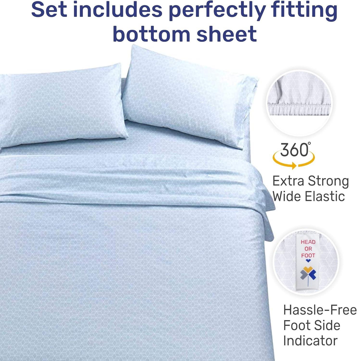 5-Star Luxury Sheet Set | 600 Thread Count 100% Cotton Sateen | Soft & Crisp Bed Sheets with Deep Pockets by California Design Den