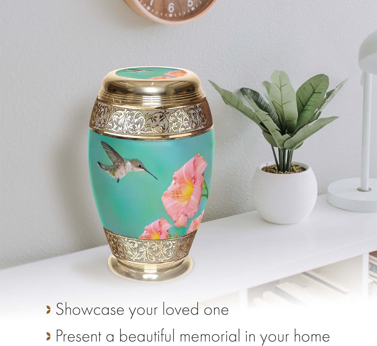 Hummingbird Cremation Urn for Ashes for Women - Beautifully Handcrafted & Personalized Hummingbird Cremation Urns for Human Ashes Adult Female, Mom, Sister or Daughter