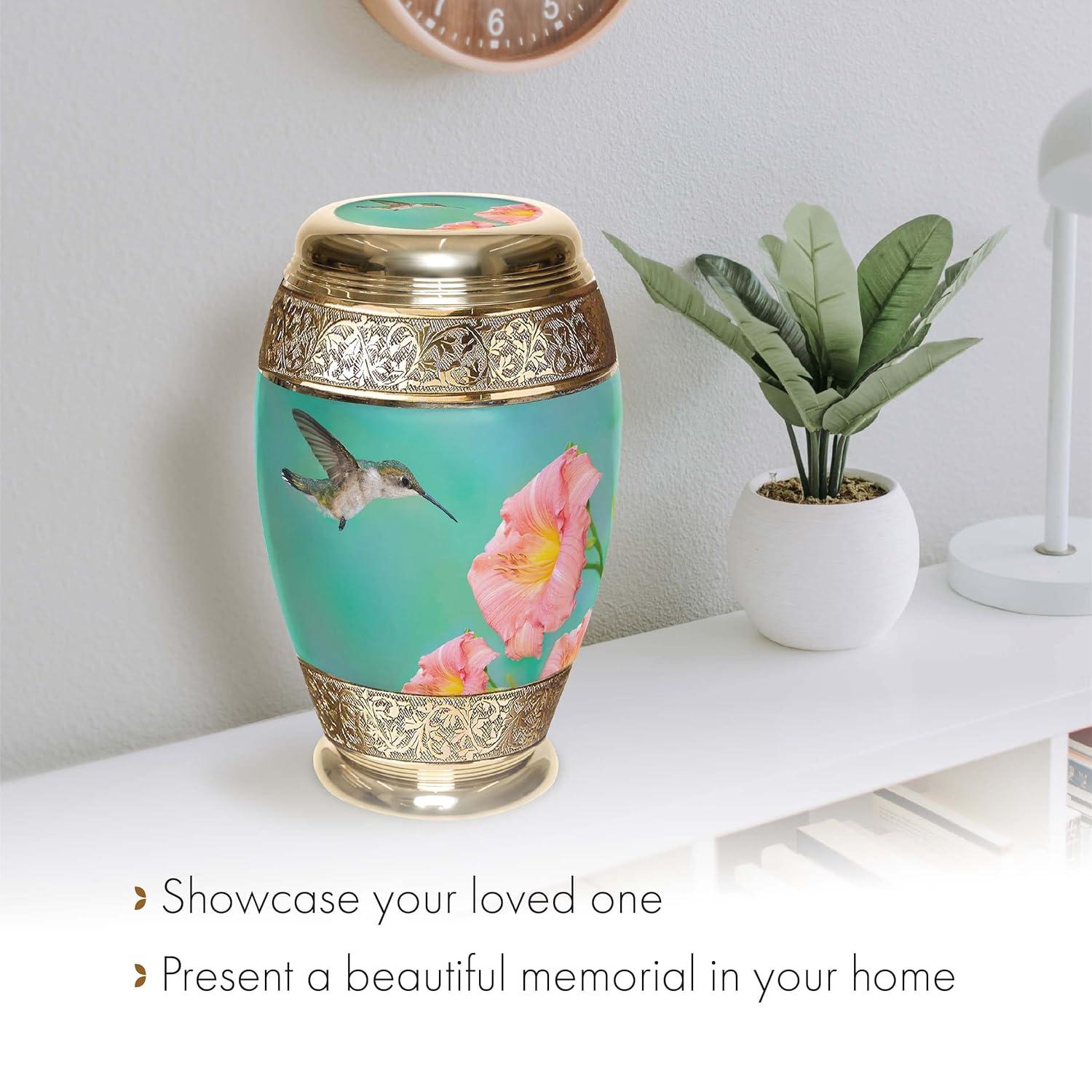Hummingbird Cremation Urn for Ashes for Women - Beautifully Handcrafted & Personalized Hummingbird Cremation Urns for Human Ashes Adult Female, Mom, Sister or Daughter