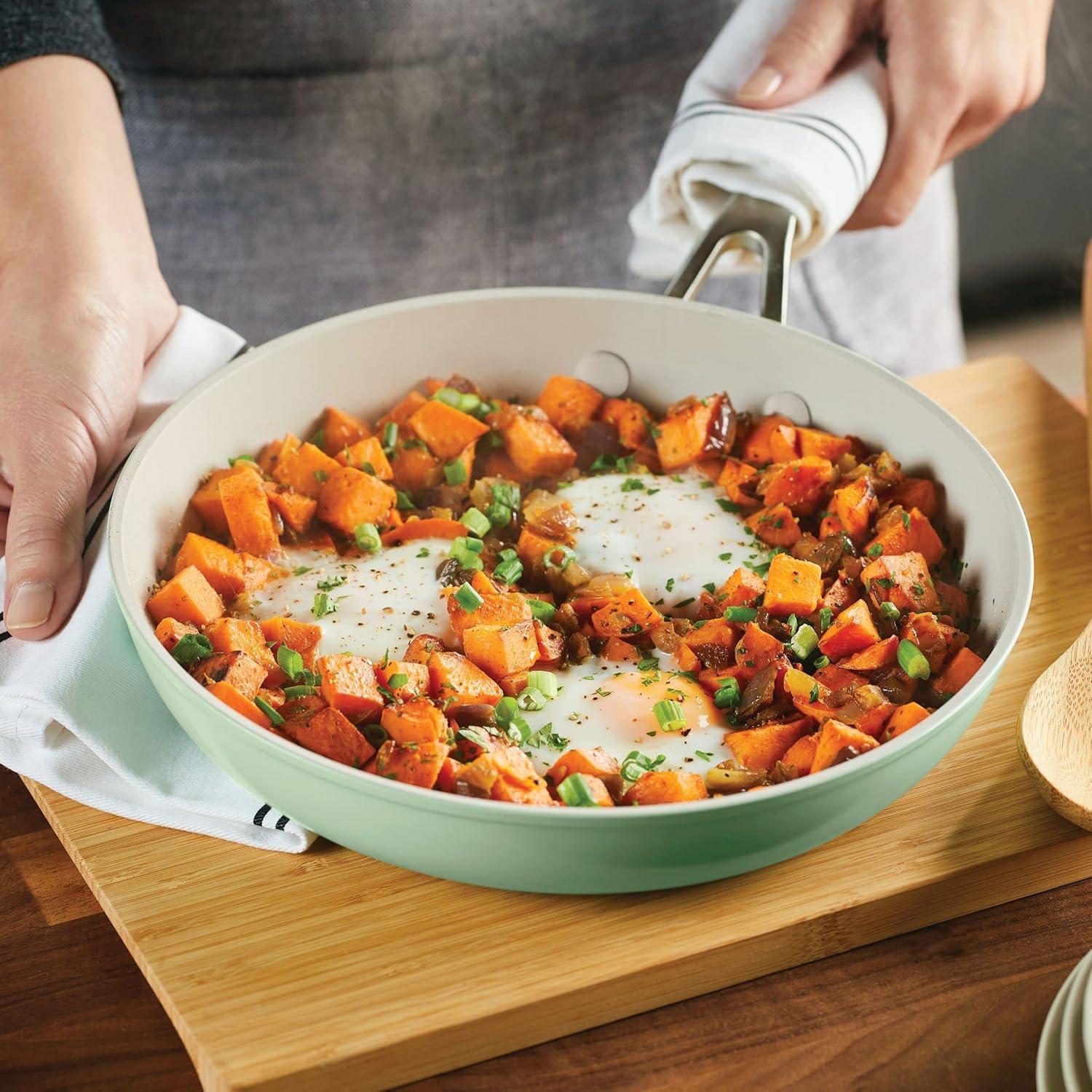 KitchenAid Hard Anodized 10" Nonstick Ceramic Frying Pan - Pistachio