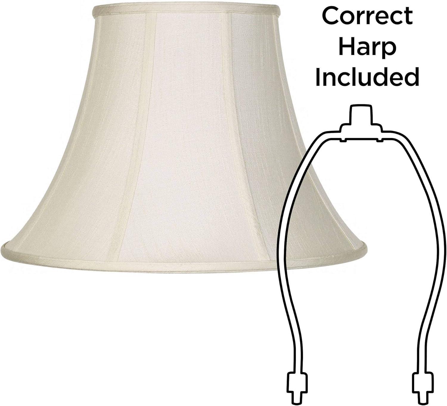 Creme Large Bell Lamp Shade with Brass Fitting