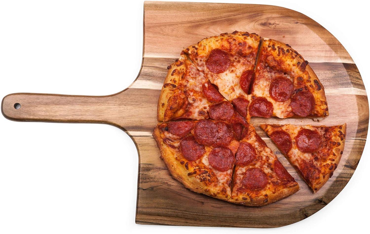 Acacia Wood Pizza Peel - Serving Pizza Paddle - Bread Peel