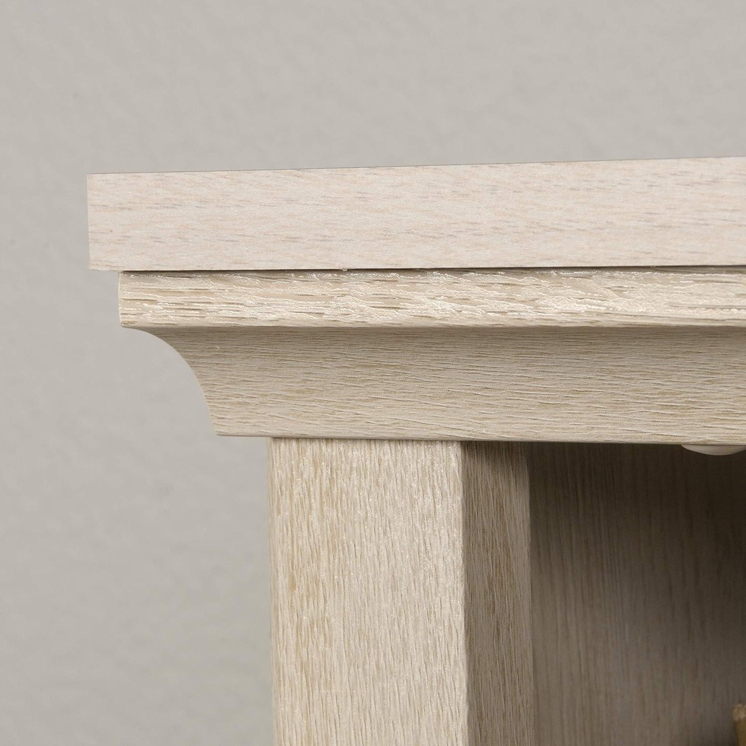 44" 3 Shelf Bookcase White - Sauder: Farmhouse Style, Smooth Laminate Finish, MDF Construction