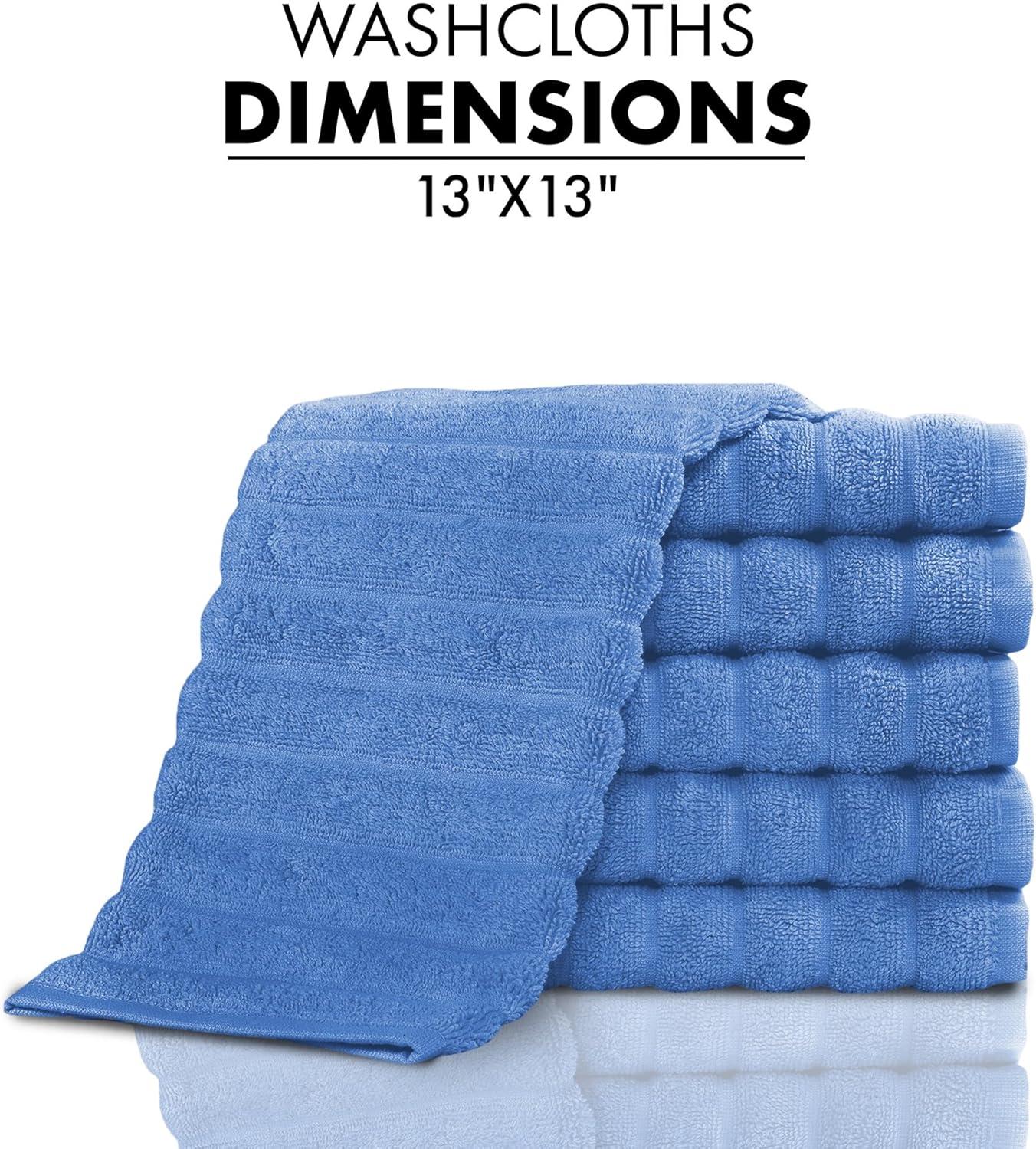 Classic Turkish Towels CTT Premium 2 Pack Bath Towels Set, Made with 100% Turkish Cotton, Spa & Hotel, Quick Drying Towels, Absorbent & Comfy | 27"x54" (Blue)