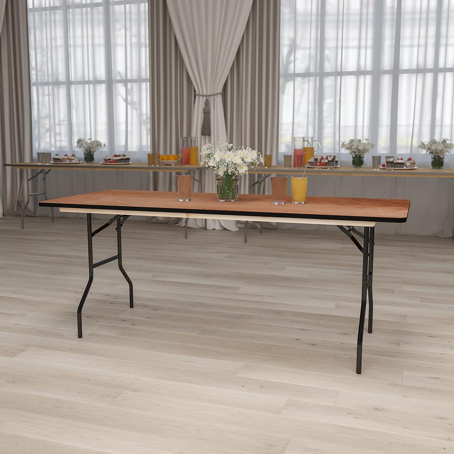 Flash Furniture Wofford Rectangular Wooden Folding Training and Event Table