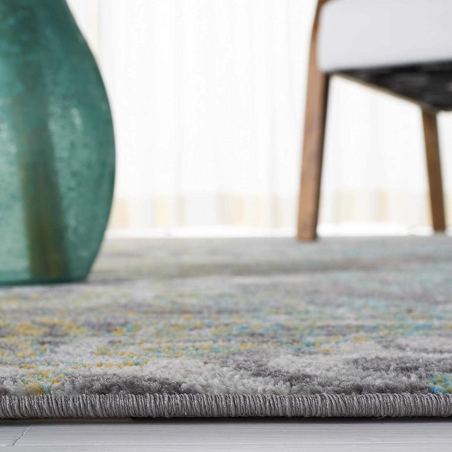 Evoke EVK230 Power Loomed Indoor Area Rug - Grey/Ivory - 5'3"x7'6" - Safavieh