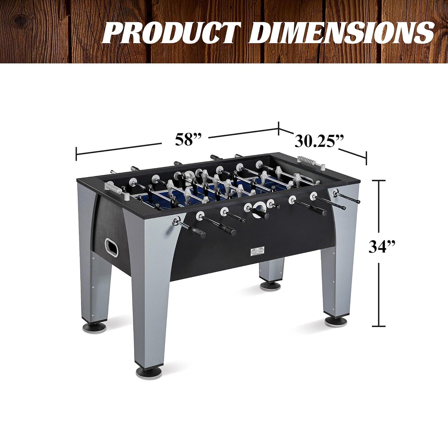 Barrington Billiards Company Barrington Billiards 58” Irvine Foosball Table, with Tabletop Sports Soccer Balls