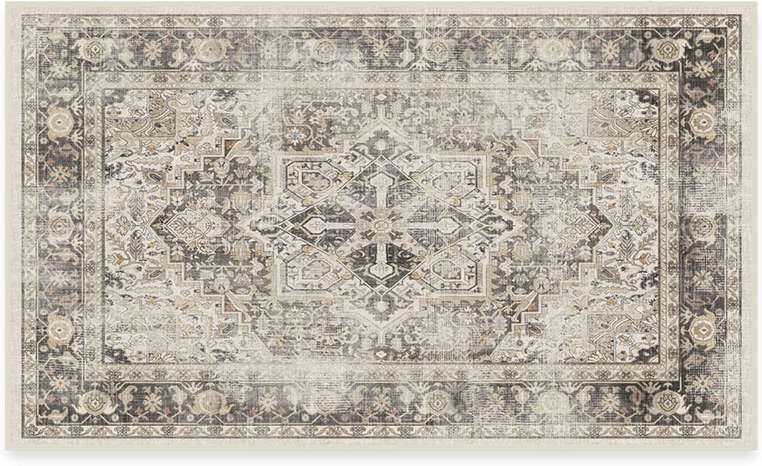 Ruggable Kamran Washable Vintage Persian Flatwoven Area Rug